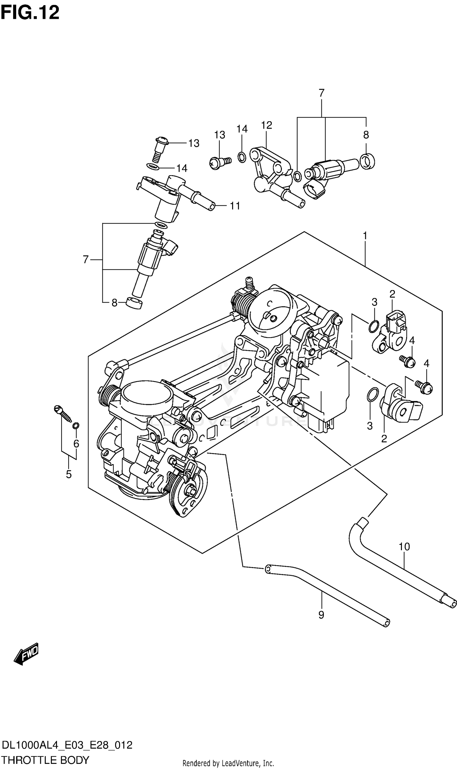 THROTTLE BODY (DL1000AL4 E28)