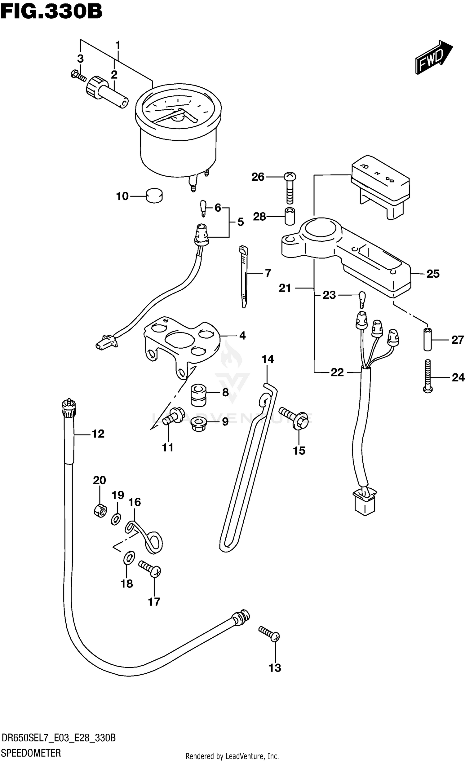 SPEEDOMETER (DR650SEL7 E28)