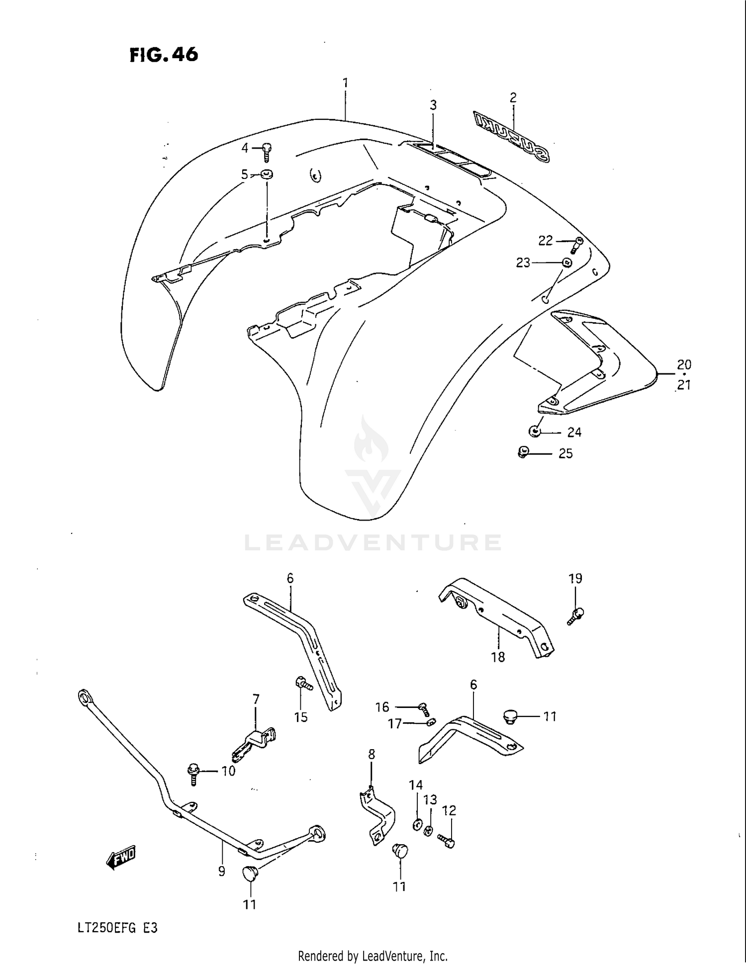 REAR FENDER (MODEL G)