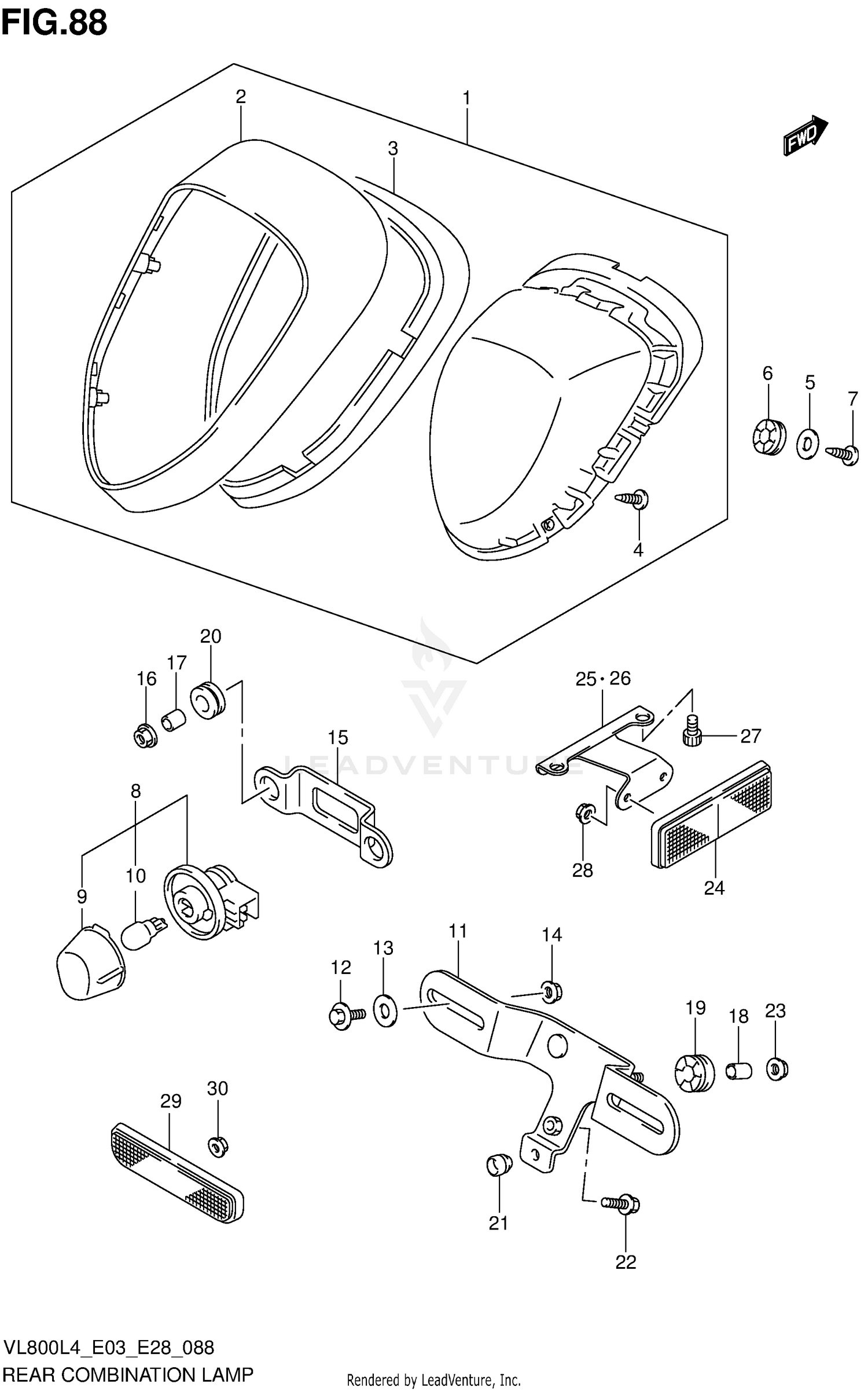 REAR COMBINATION LAMP (VL800L4 E03)