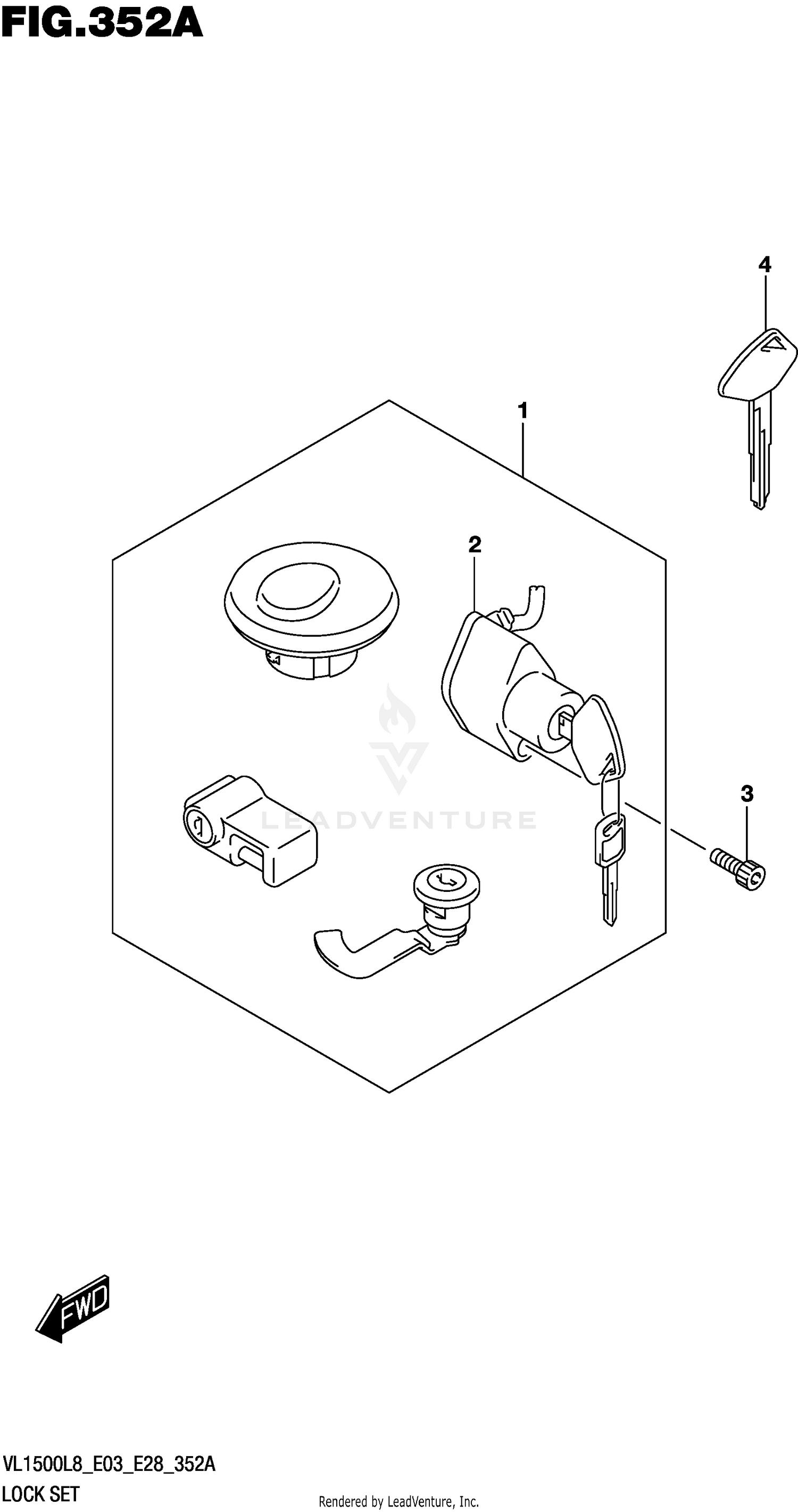 LOCK SET (VL1500BL8 E03)