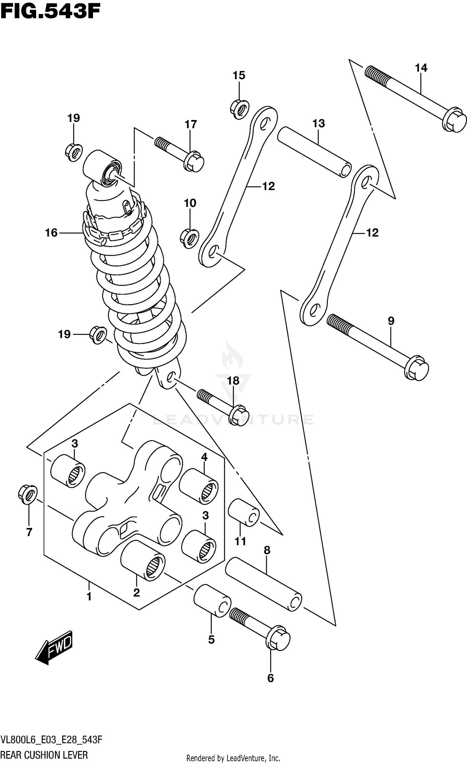 REAR CUSHION LEVER (VL800TL6 E33)