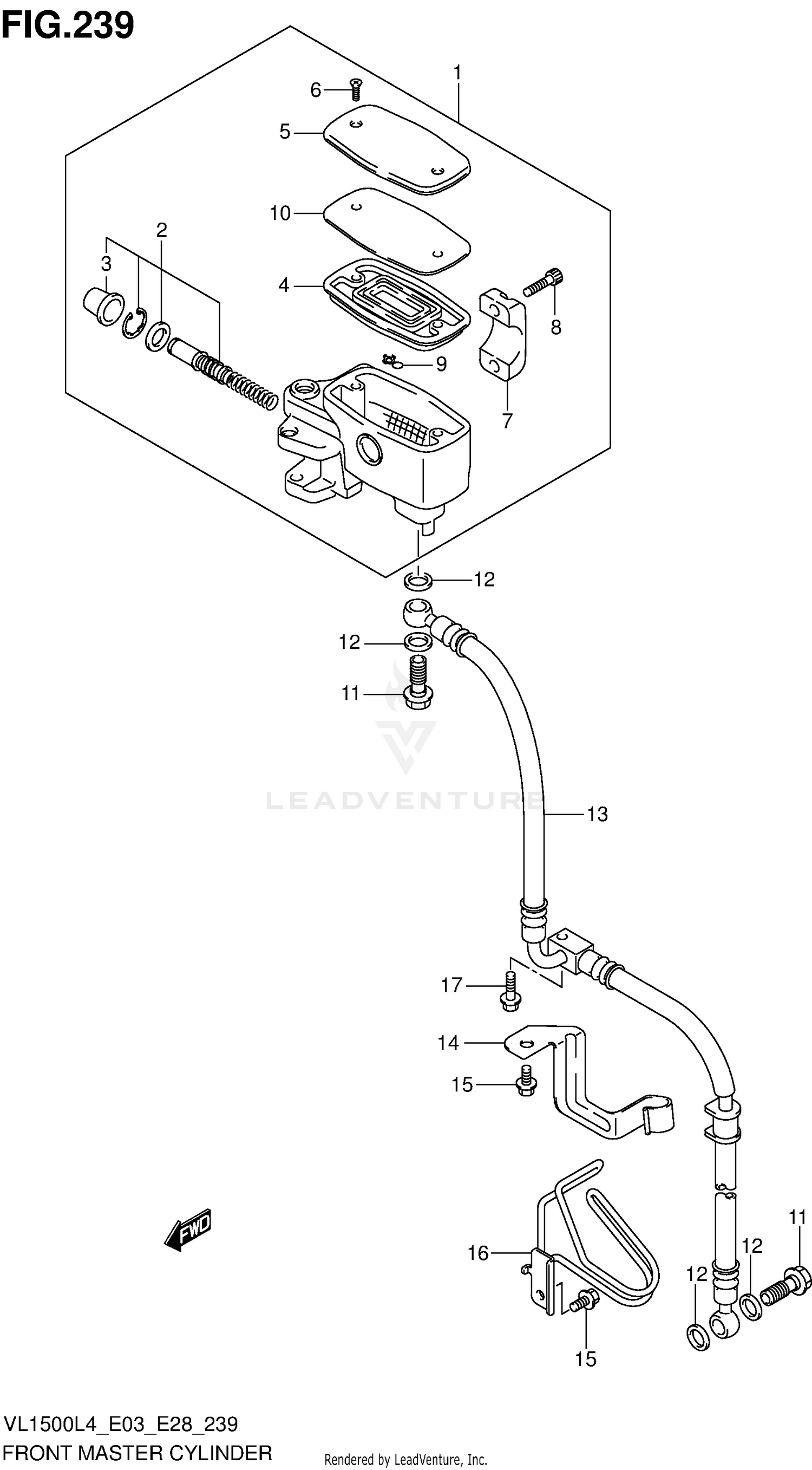 FRONT MASTER CYLINDER (VL1500BL4 E33)
