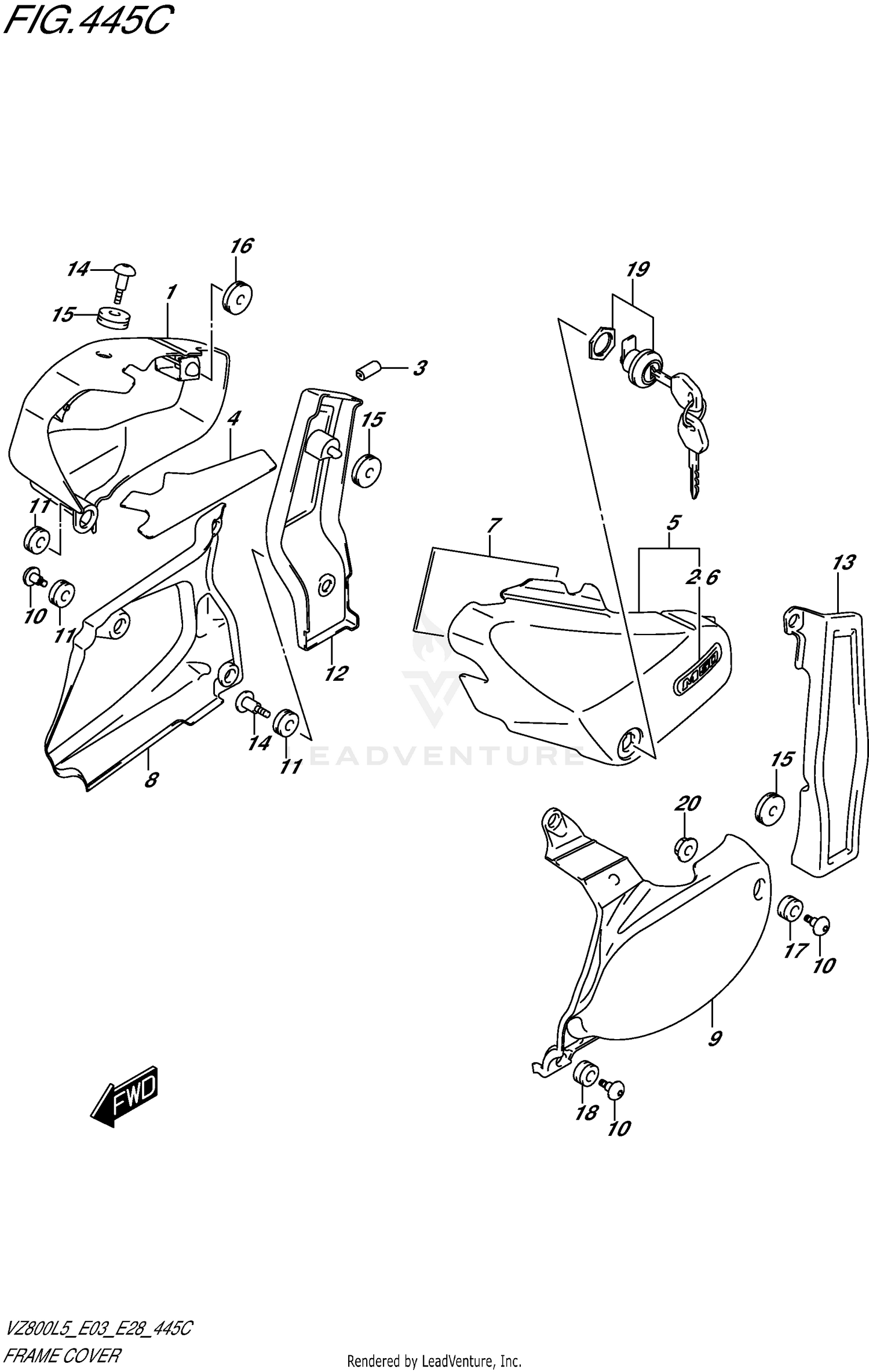FRAME COVER (VZ800L5 E33)