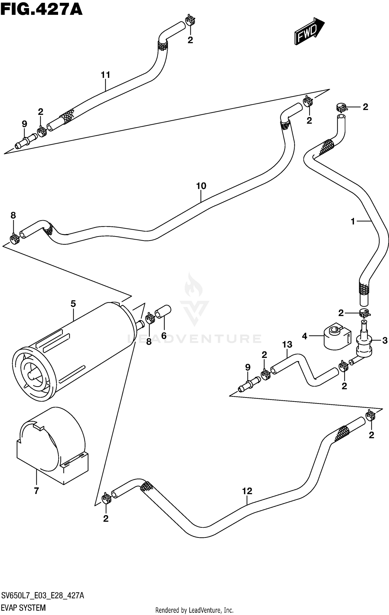 EVAP SYSTEM (SV650L7 E33)