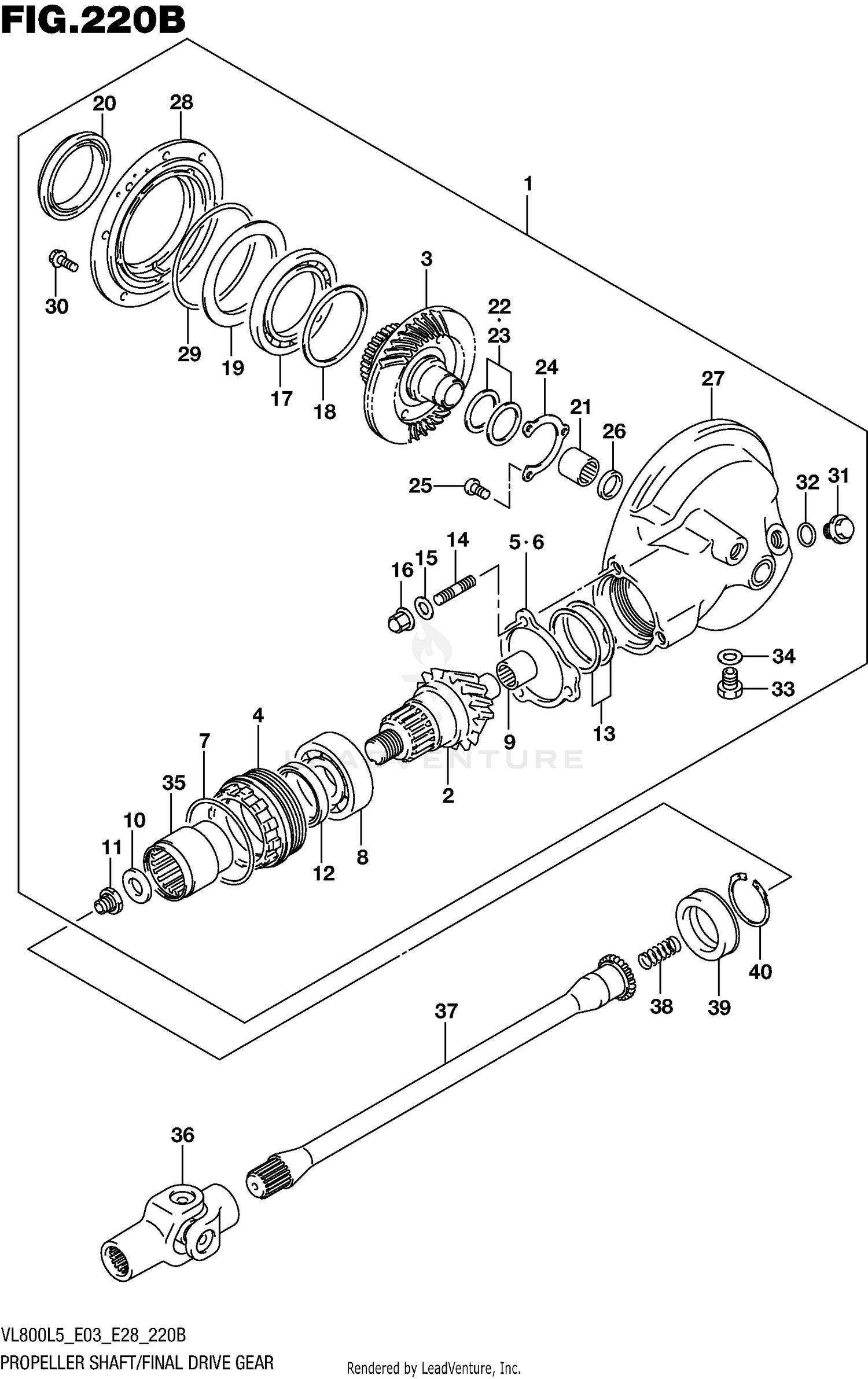PROPELLER SHAFT/FINAL DRIVE GEAR (VL800L5 E33)