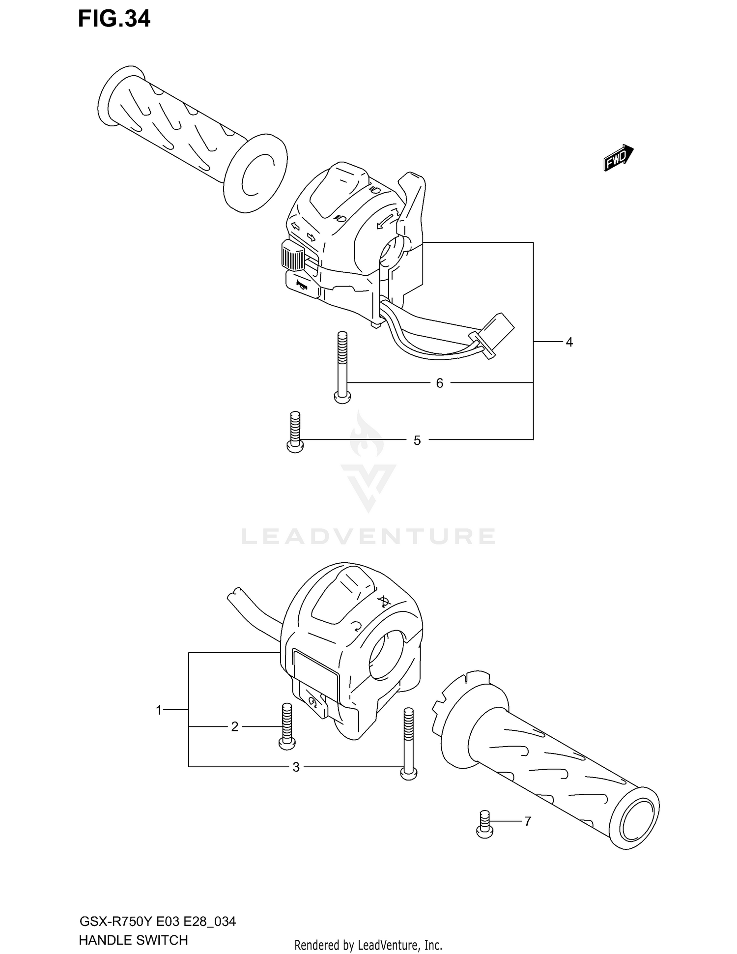 HANDLE SWITCH (MODEL Y/K1/K2)