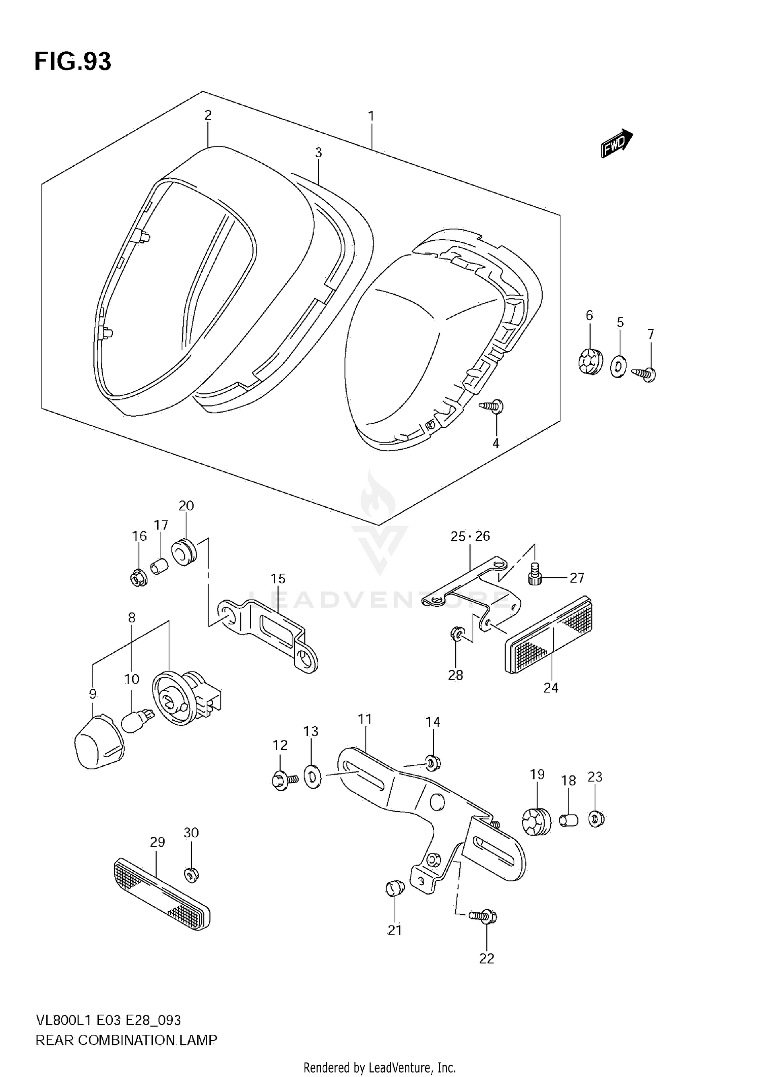 REAR COMBINATION LAMP (VL800C E33)