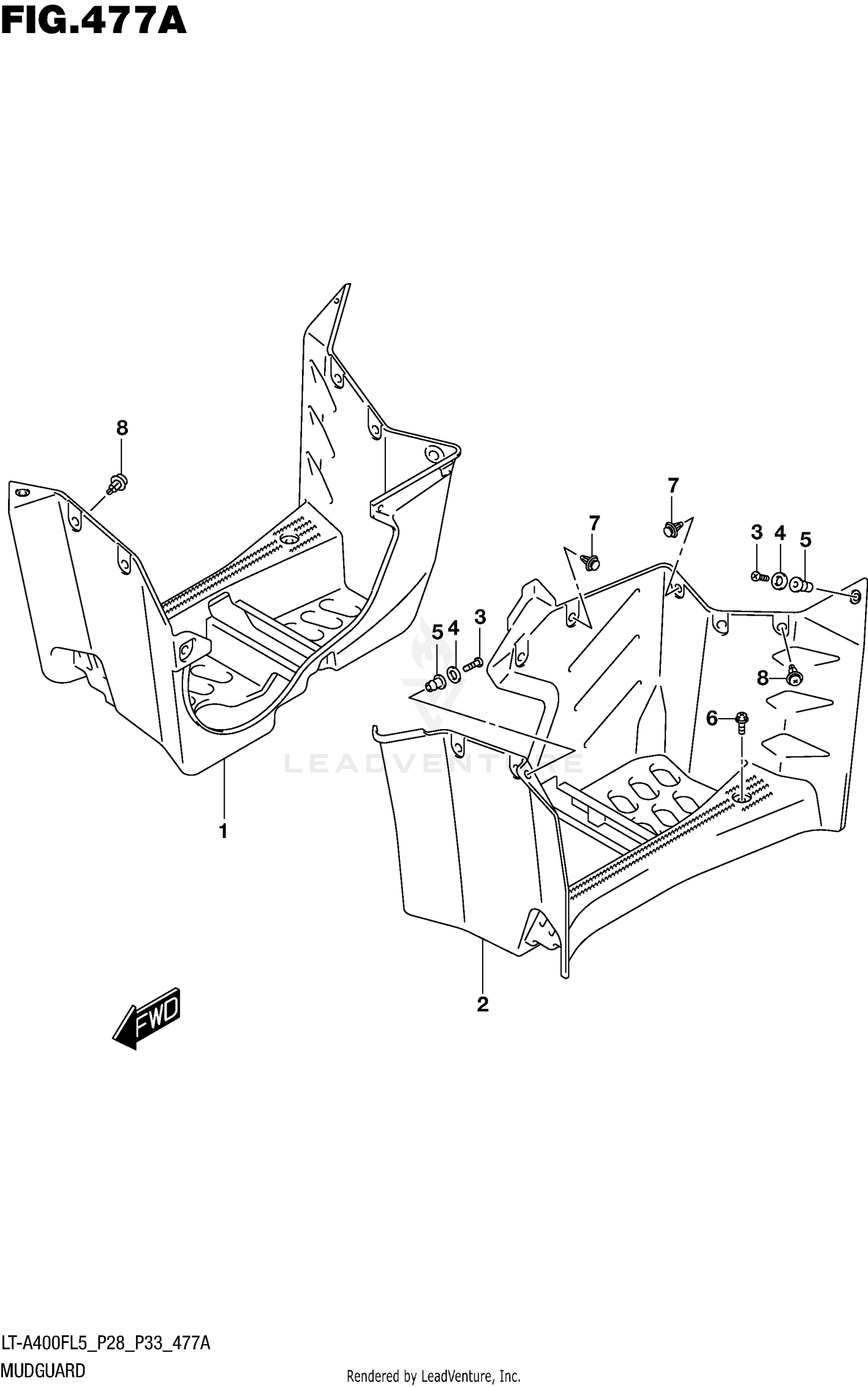 MUDGUARD (LT-A400FL5 P28)