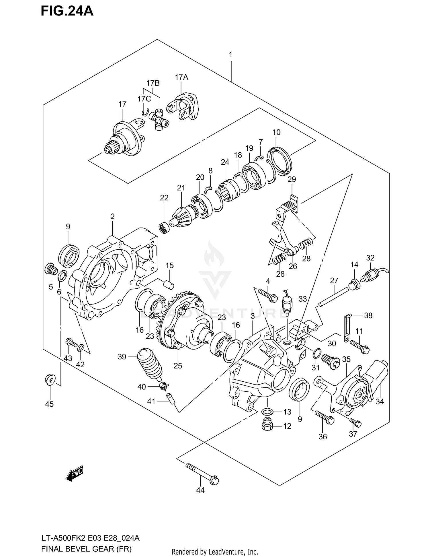 FINAL BEVEL GEAR (FRONT) (MODEL K3)