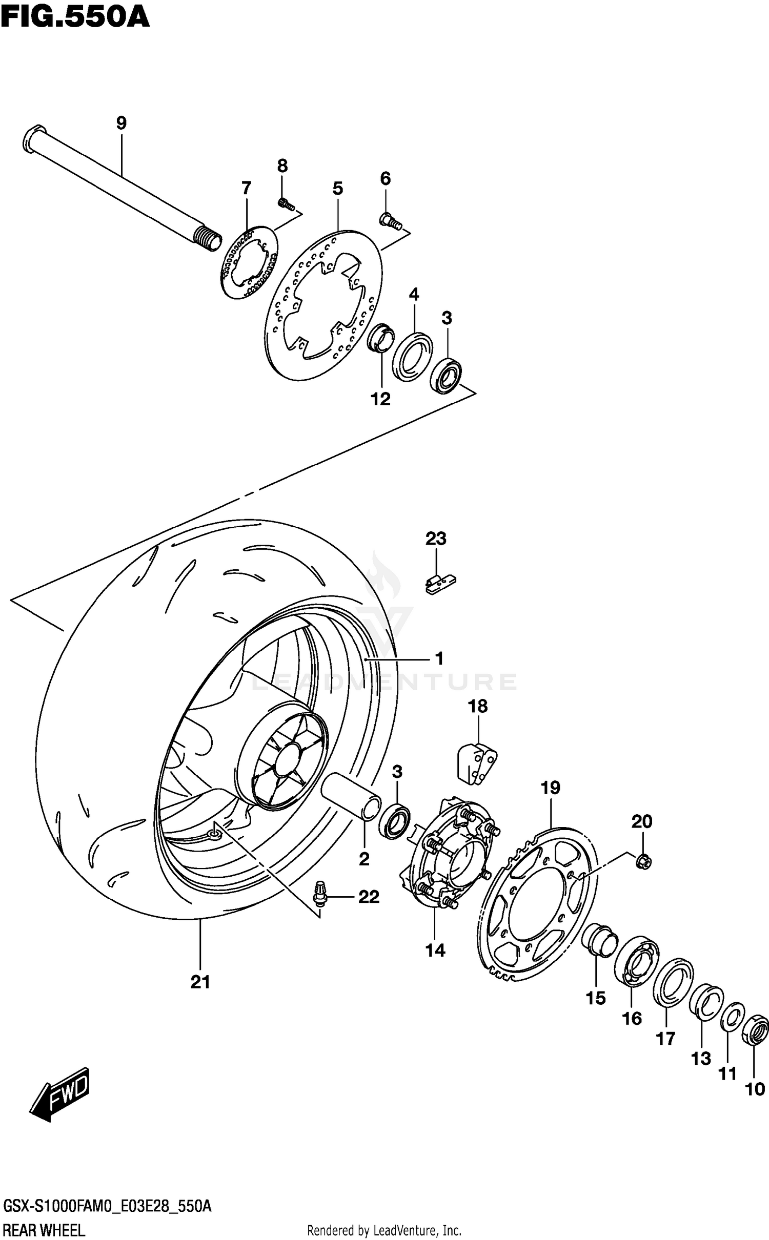 REAR WHEEL (E03,E33)