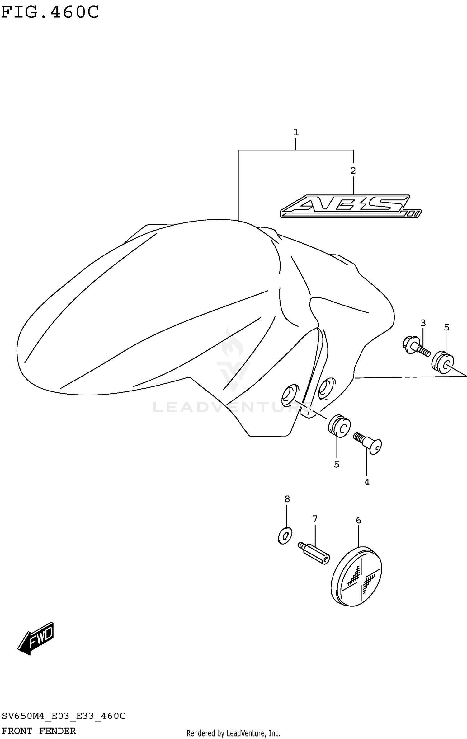 FRONT FENDER (SV650AM4 E28)