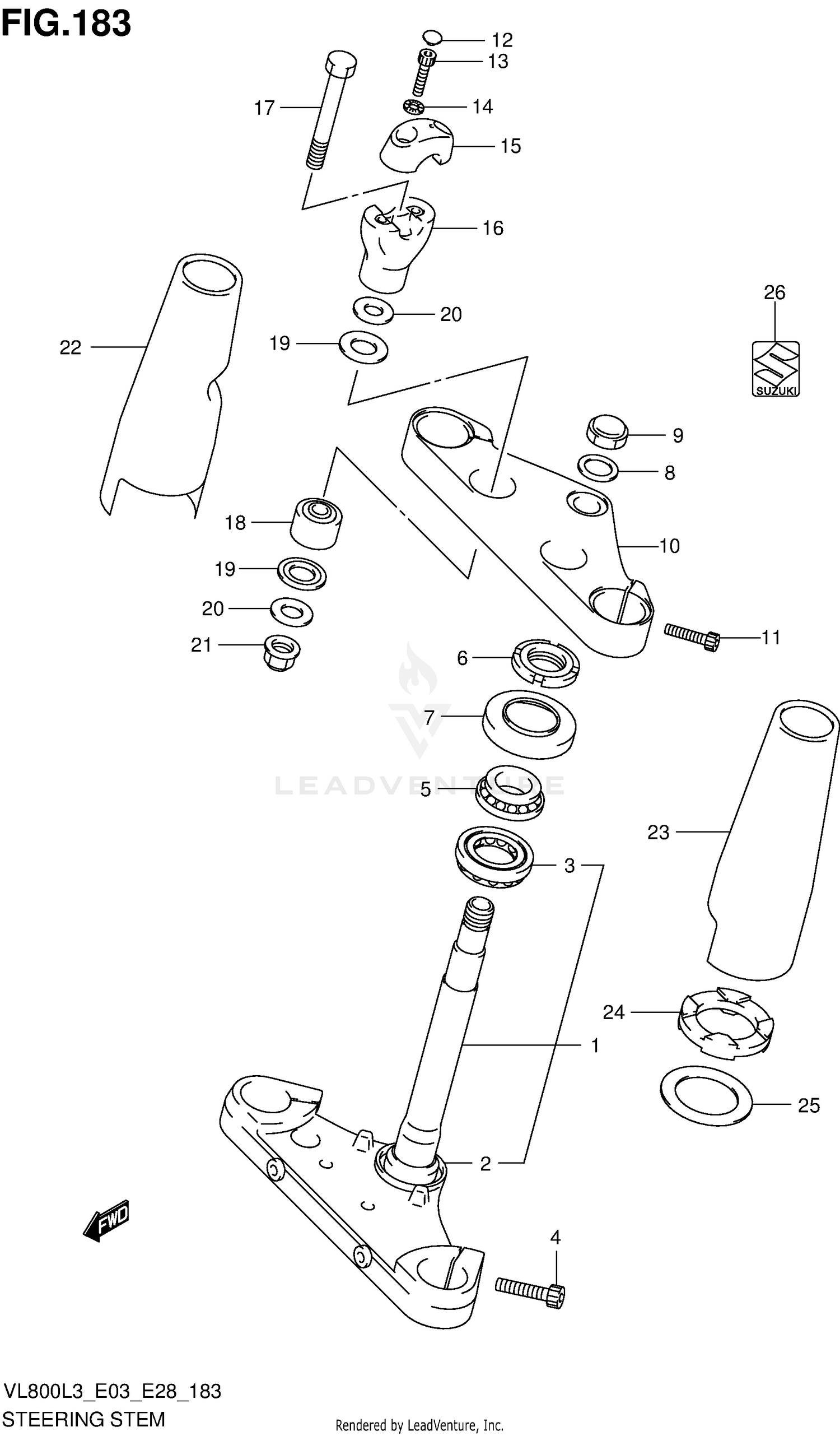 STEERING STEM (VL800L3 E28)