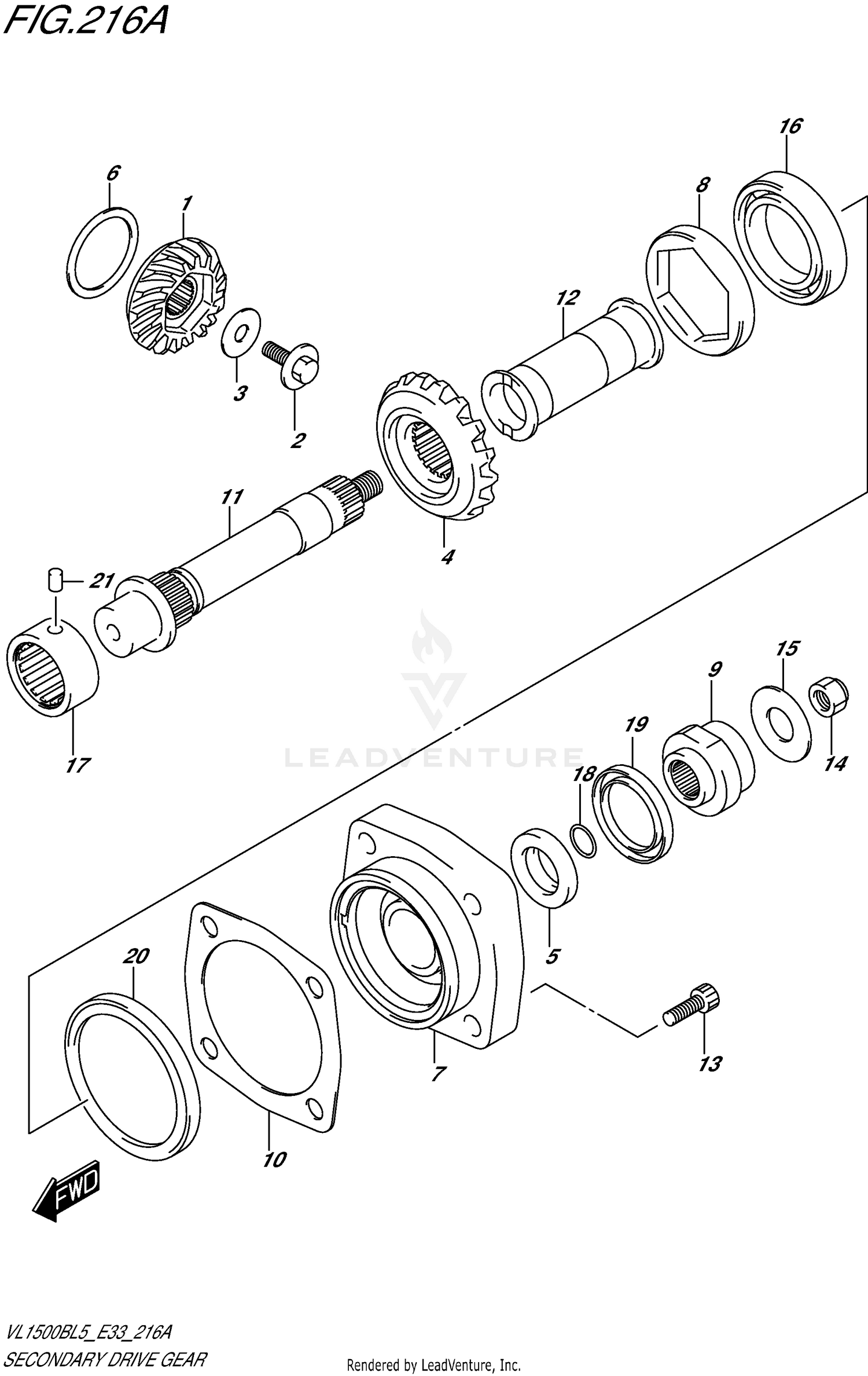 SECONDARY DRIVE GEAR