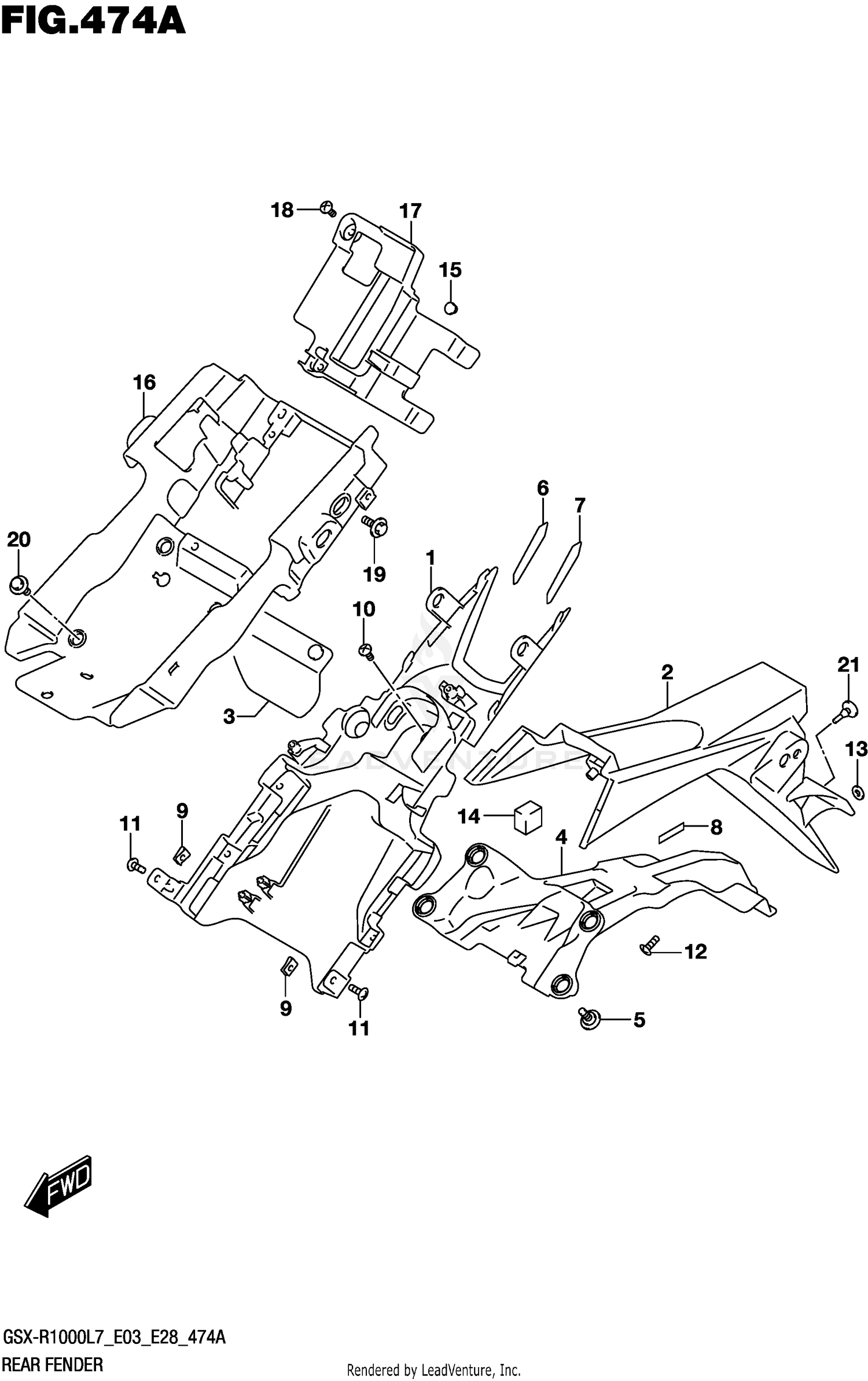 REAR FENDER (GSX-R1000L7 E03)