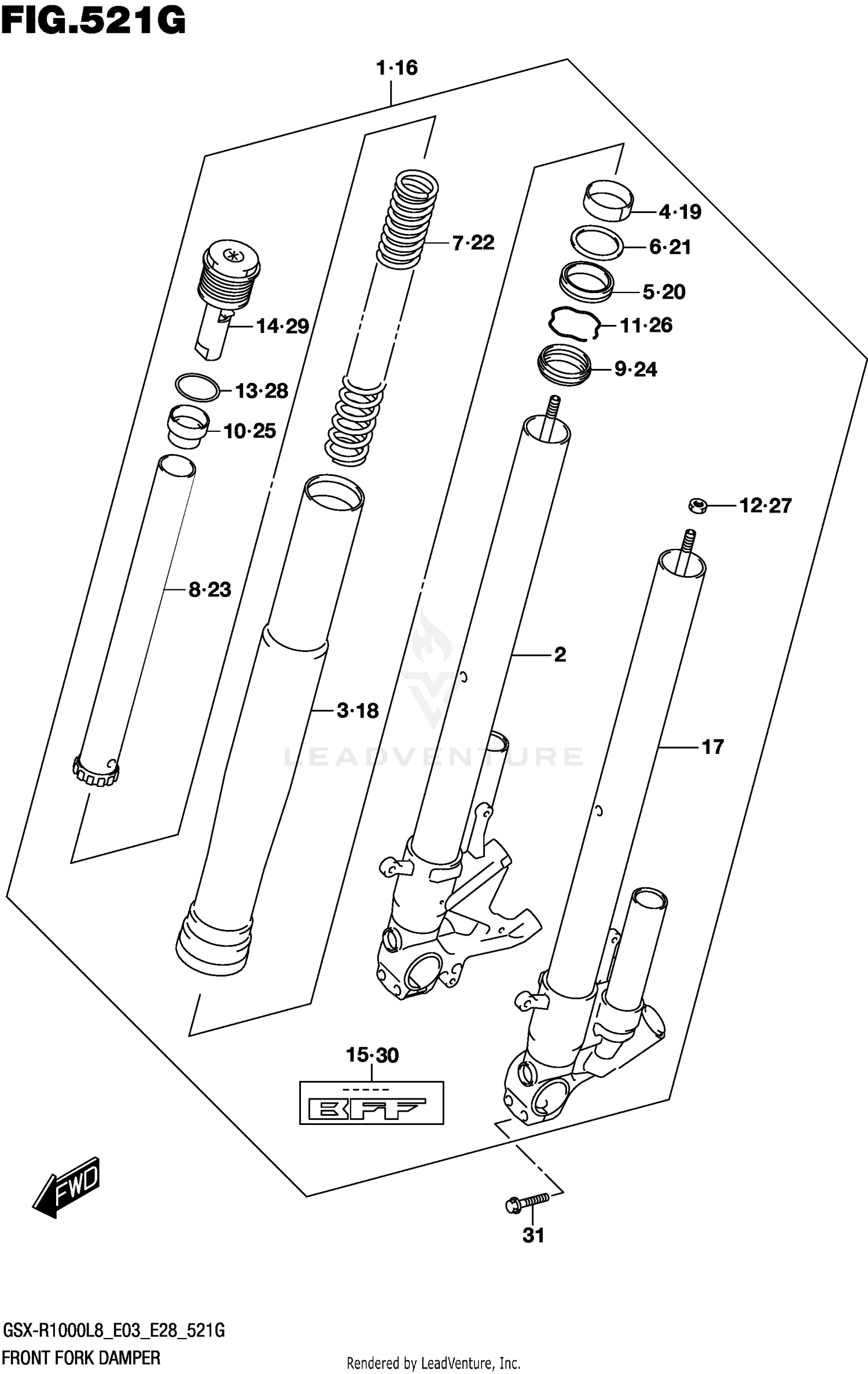 FRONT FORK DAMPER (GSX-R1000RZL8 E28)