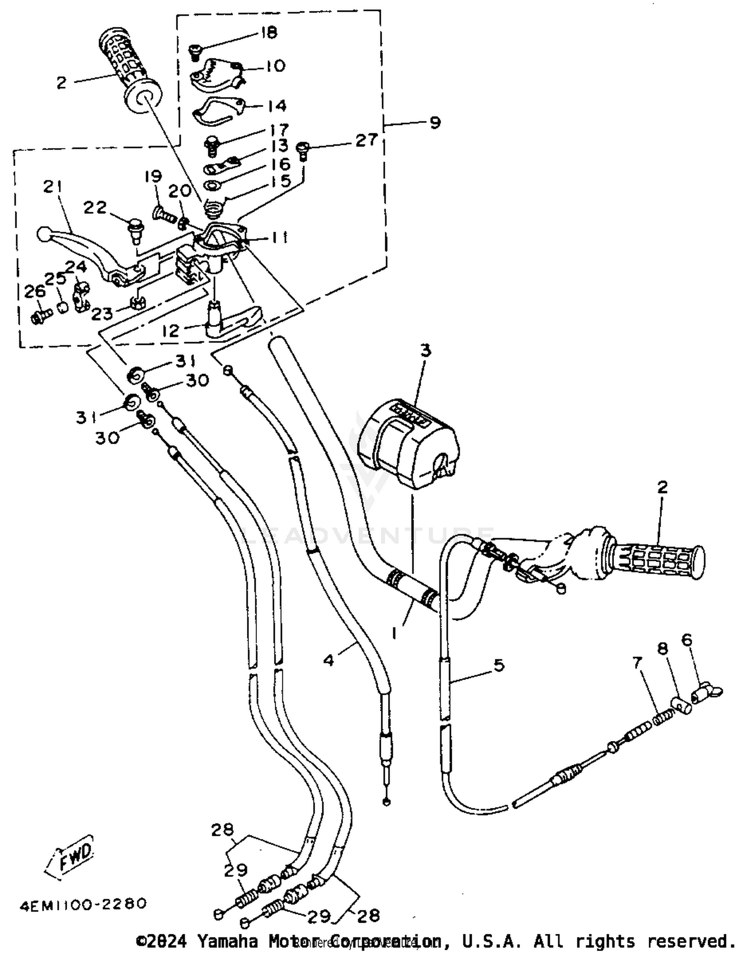 HANDLEBAR - CABLE