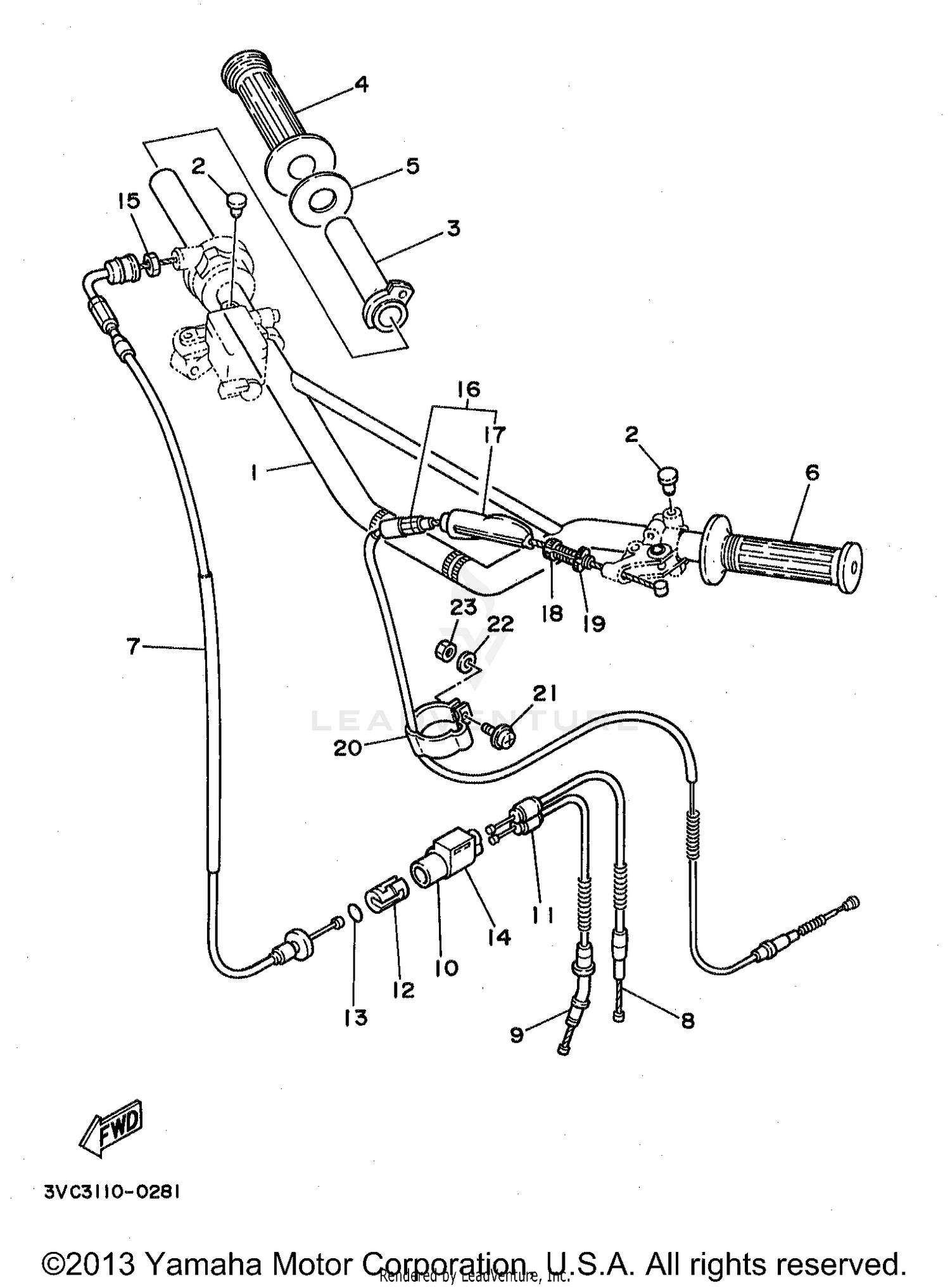 STEERING HANDLE - CABLE