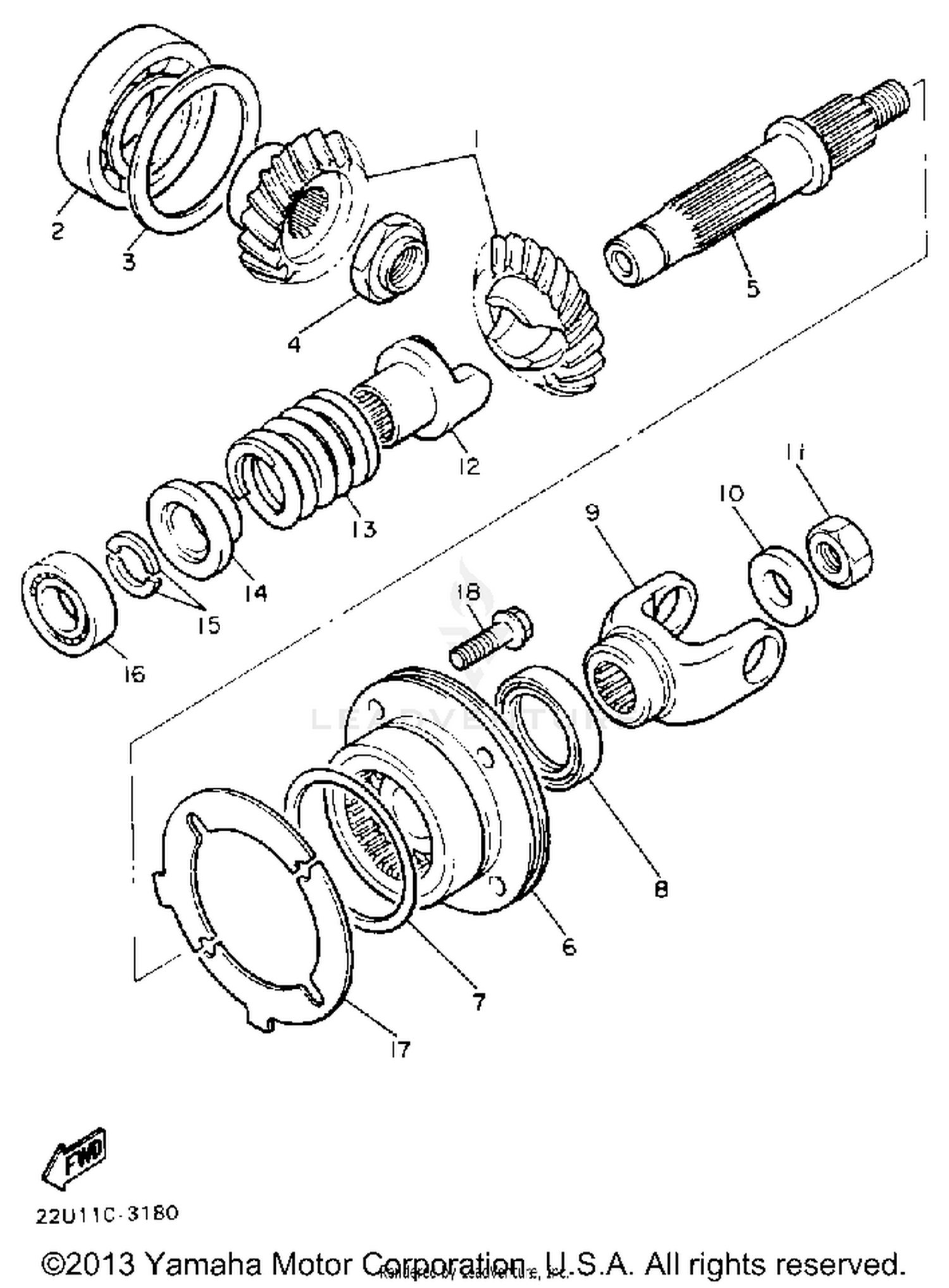 MIDDLE DRIVE GEAR