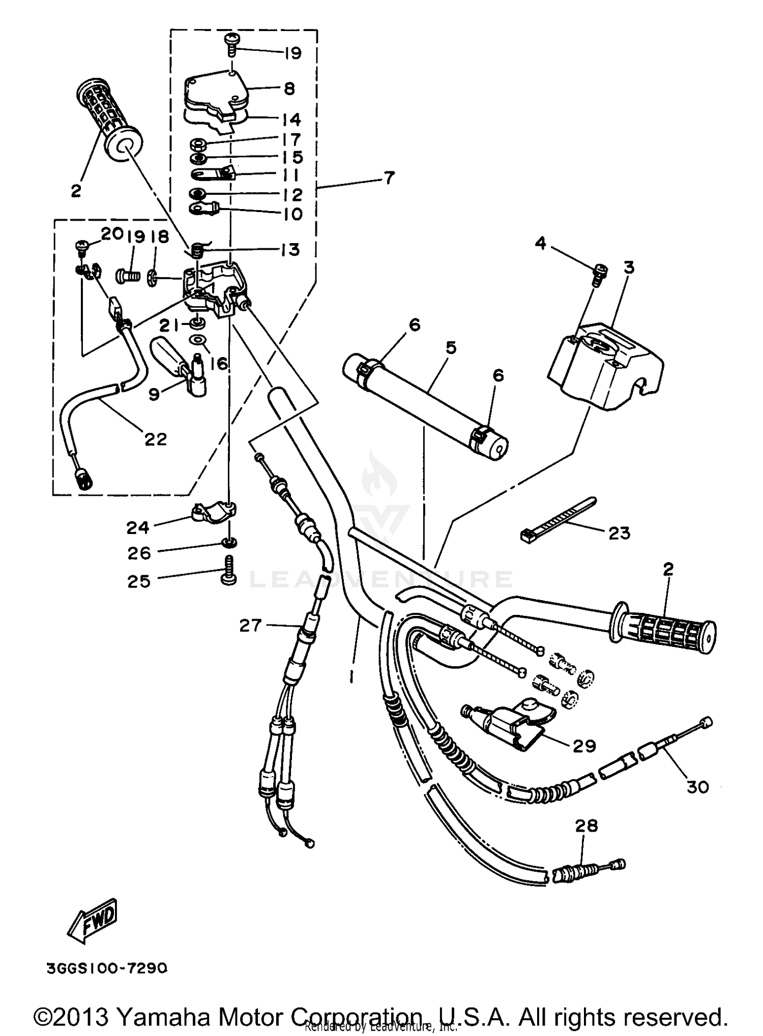 STEERING HANDLE CABLE