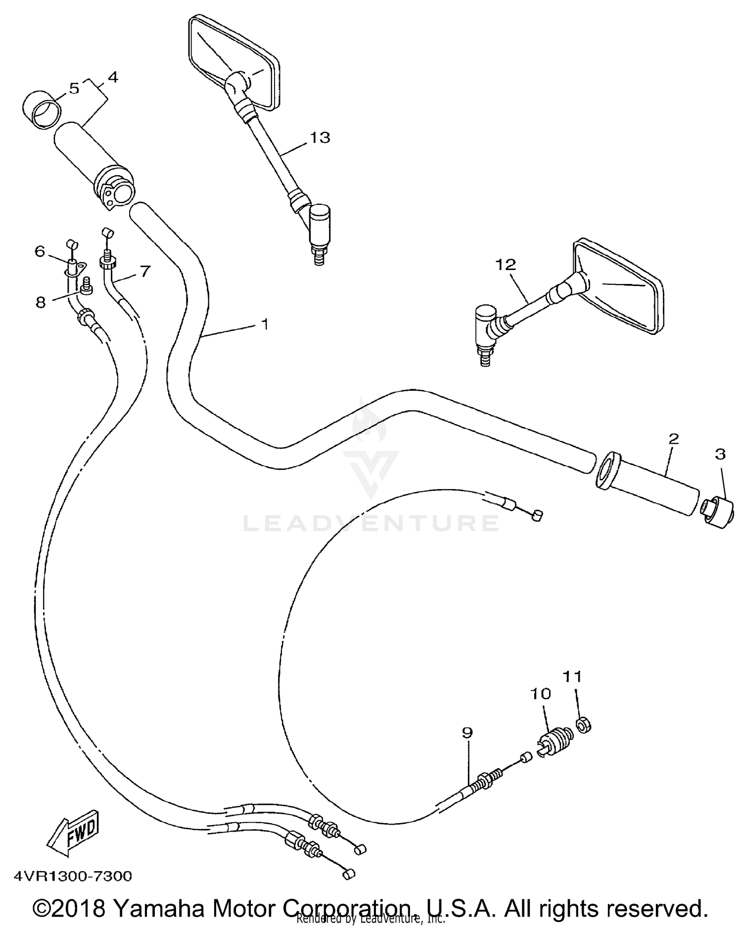 STEERING HANDLE CABLE