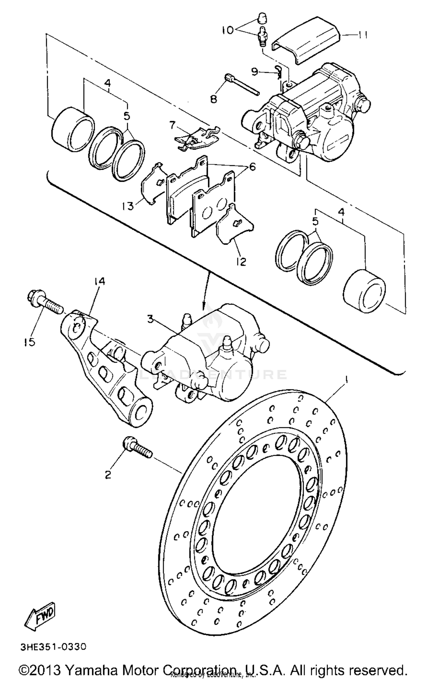 REAR BRAKE CALIPER