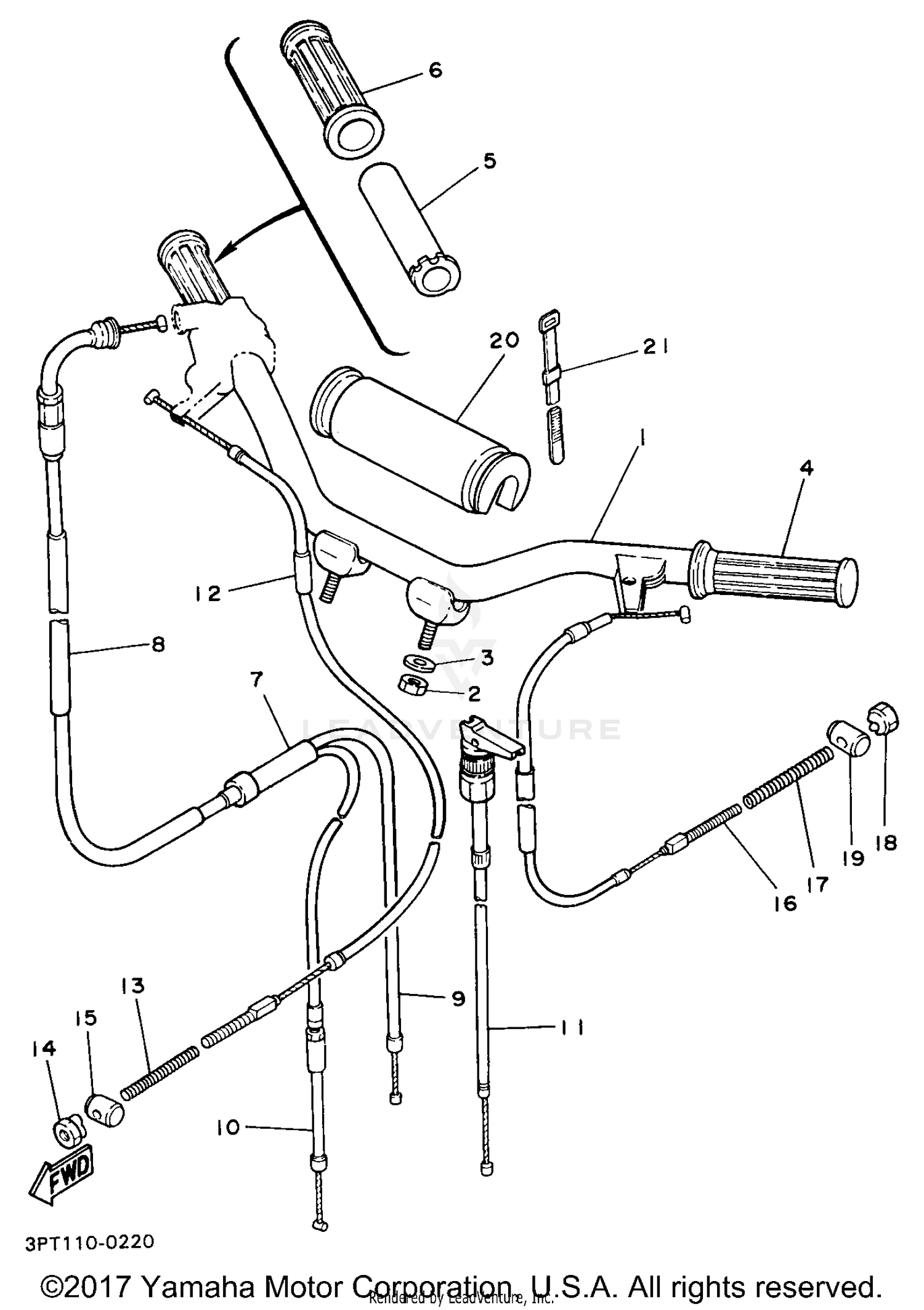 STEERING HANDLE CABLE
