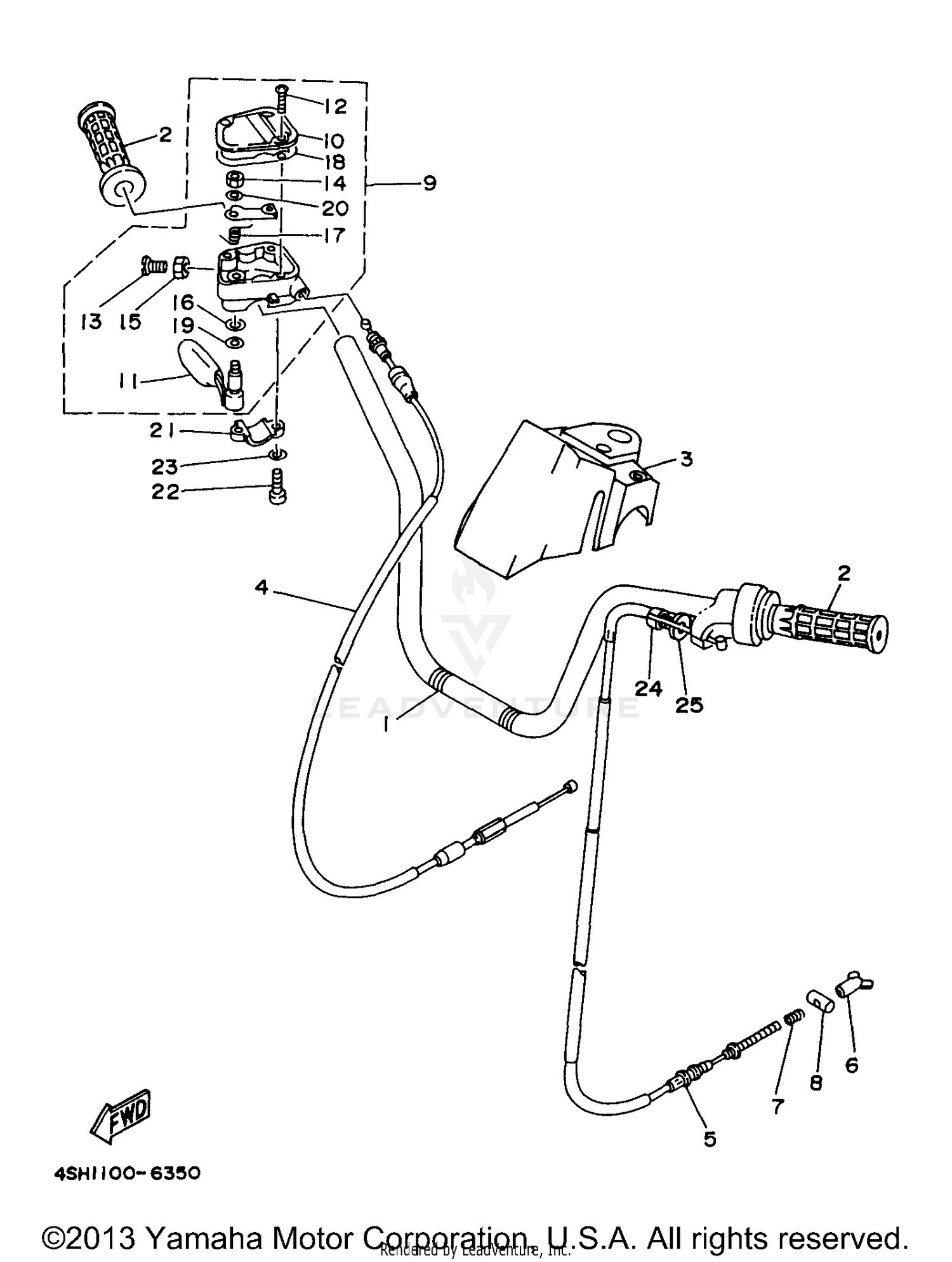 STEERING HANDLE CABLE