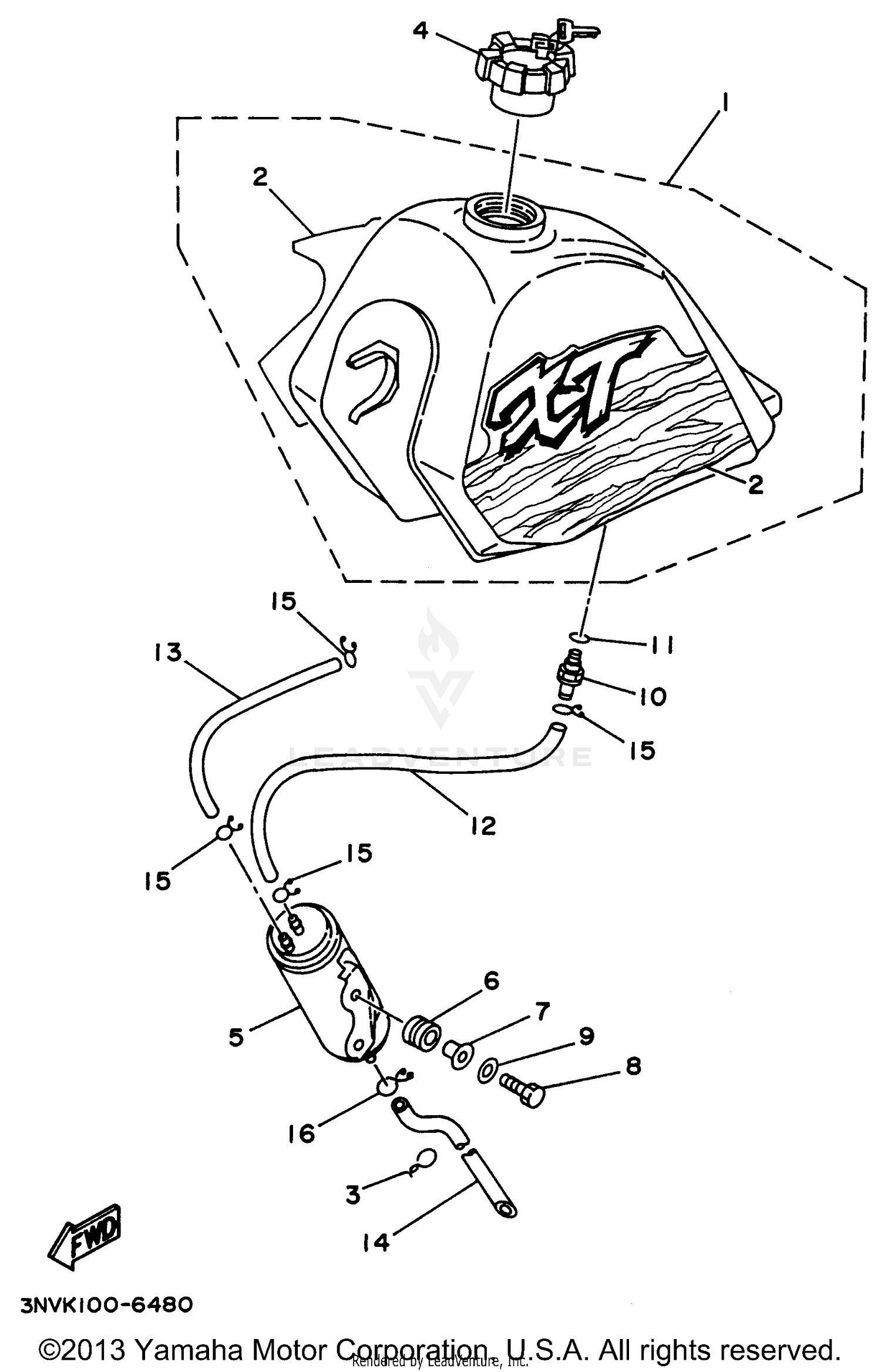 FUEL TANK (CALIFORNIA MODEL ONLY)