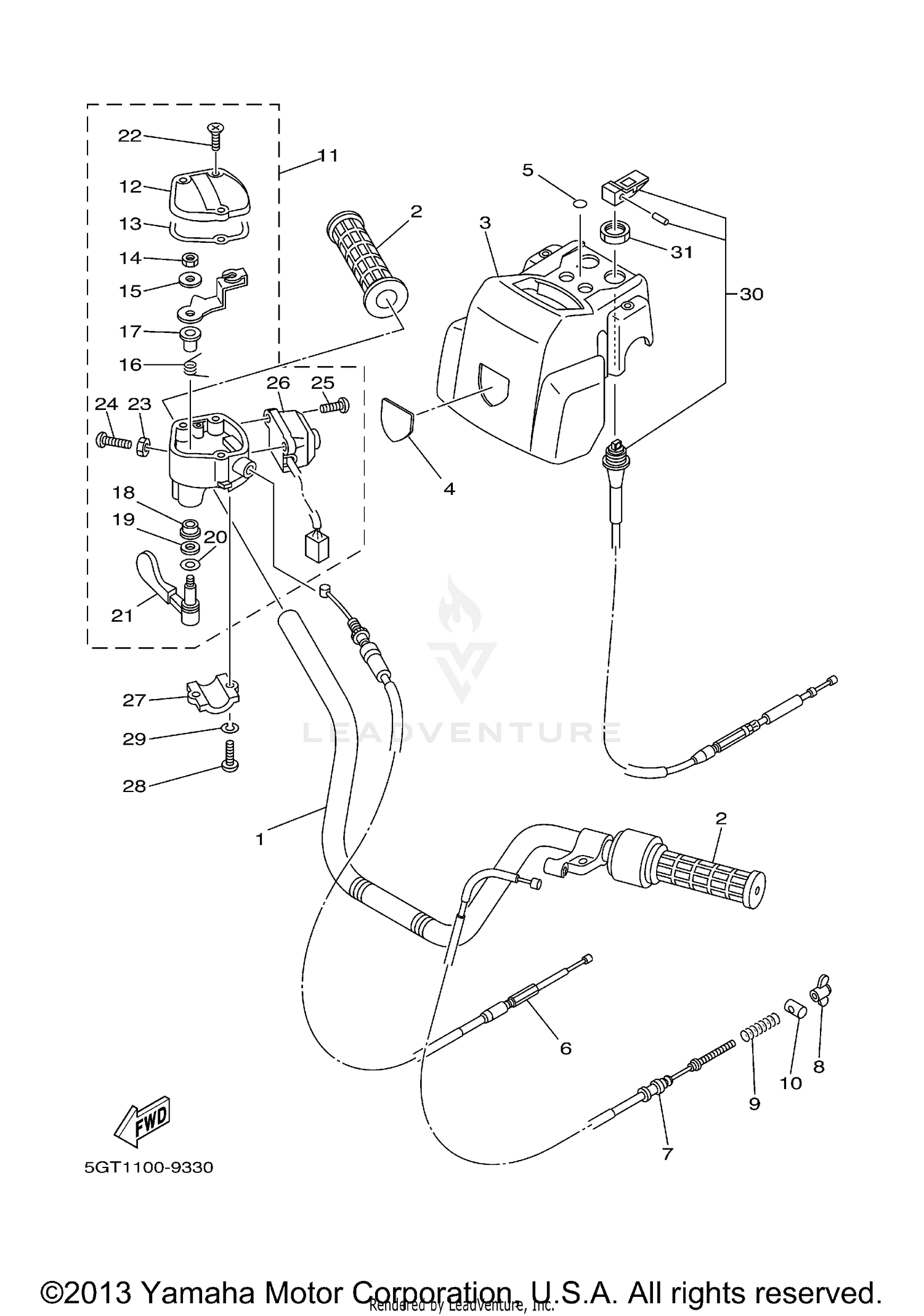 STEERING HANDLE CABLE