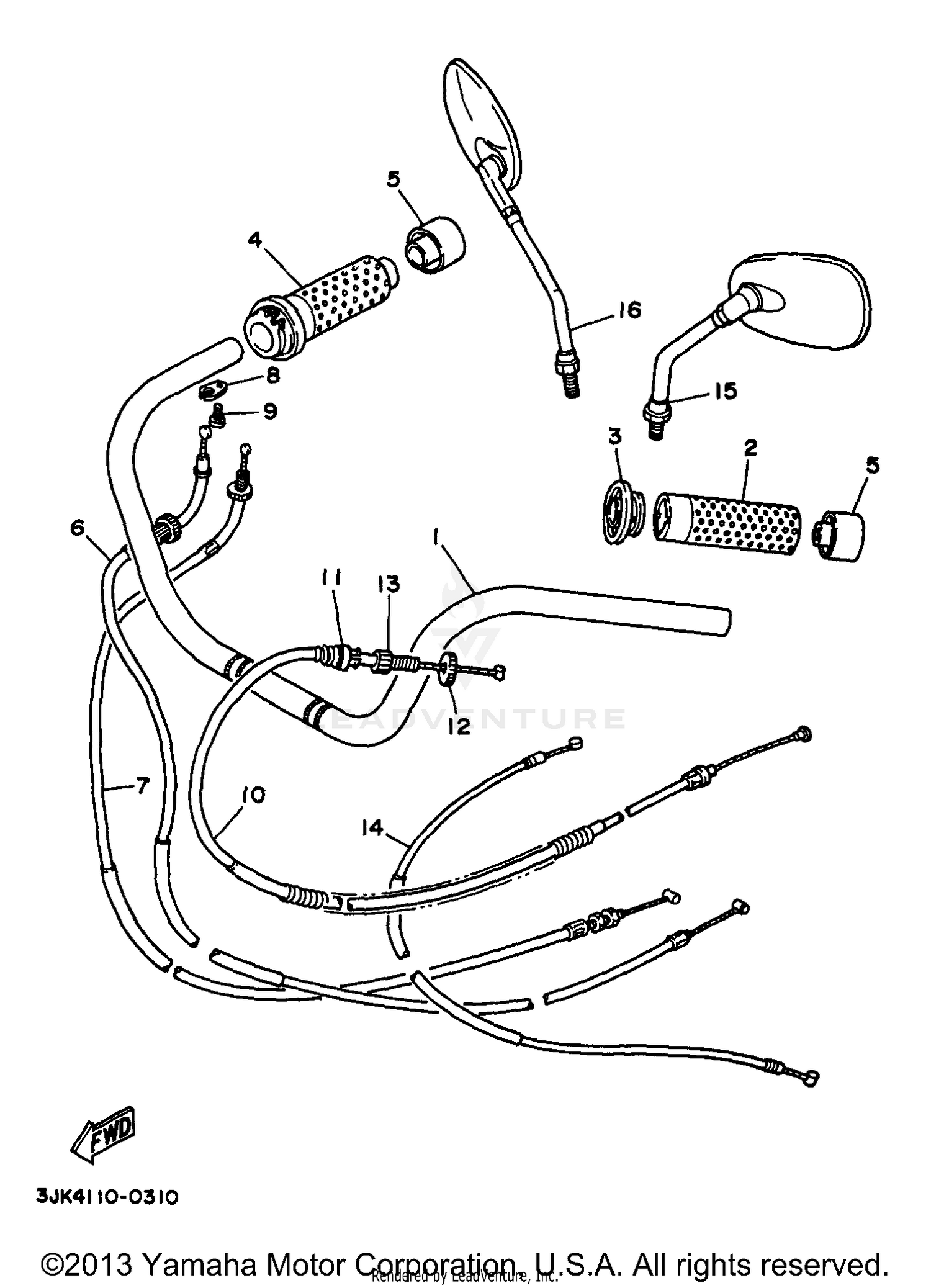STEERING HANDLE CABLE