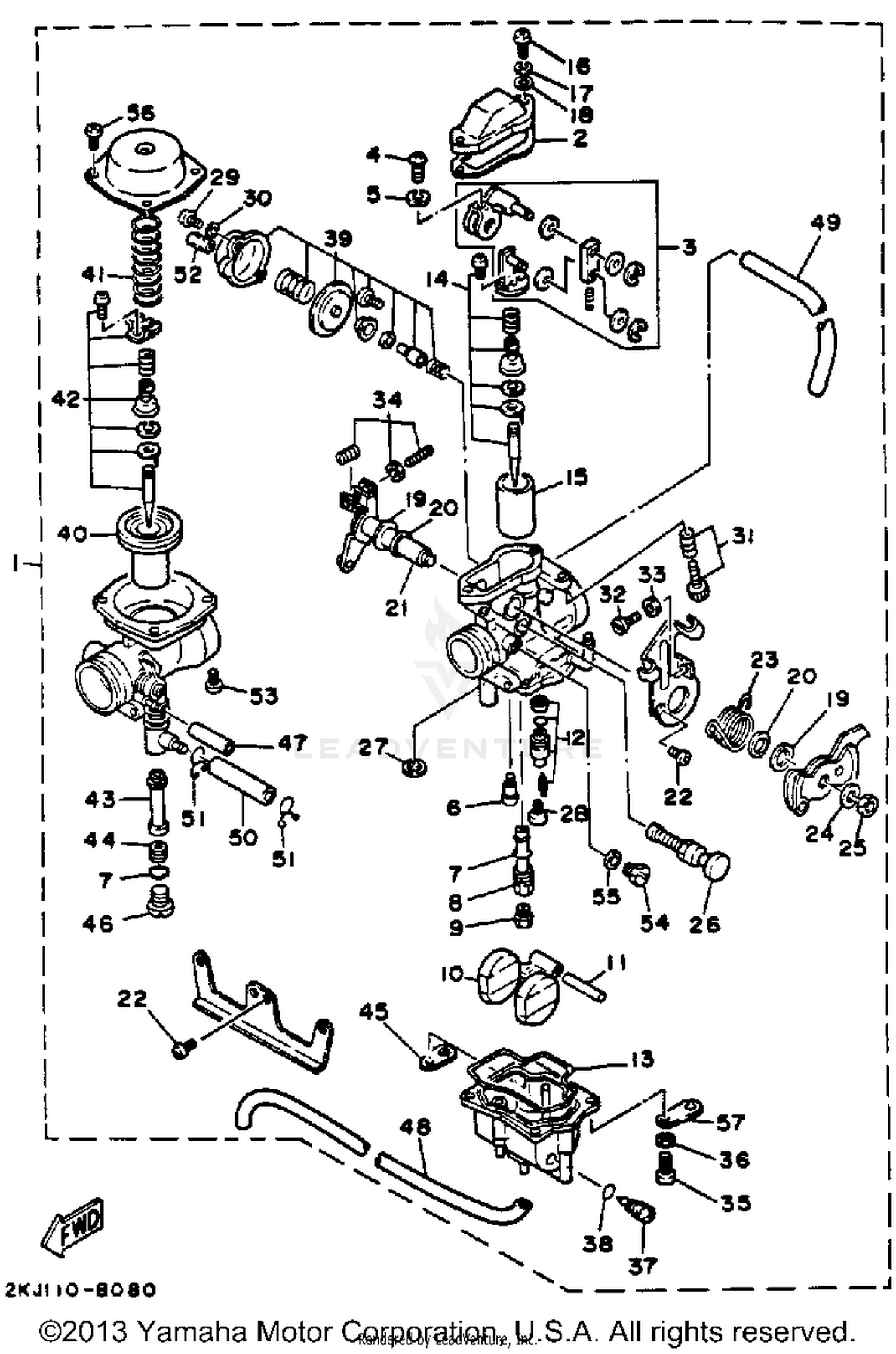 CARBURETOR (NON-CALIFORNIA MODEL)
