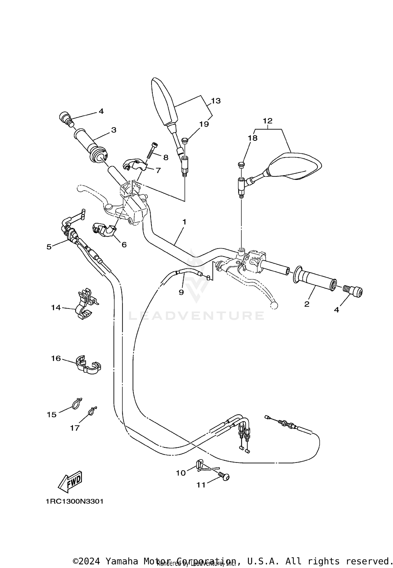 STEERING HANDLE CABLE