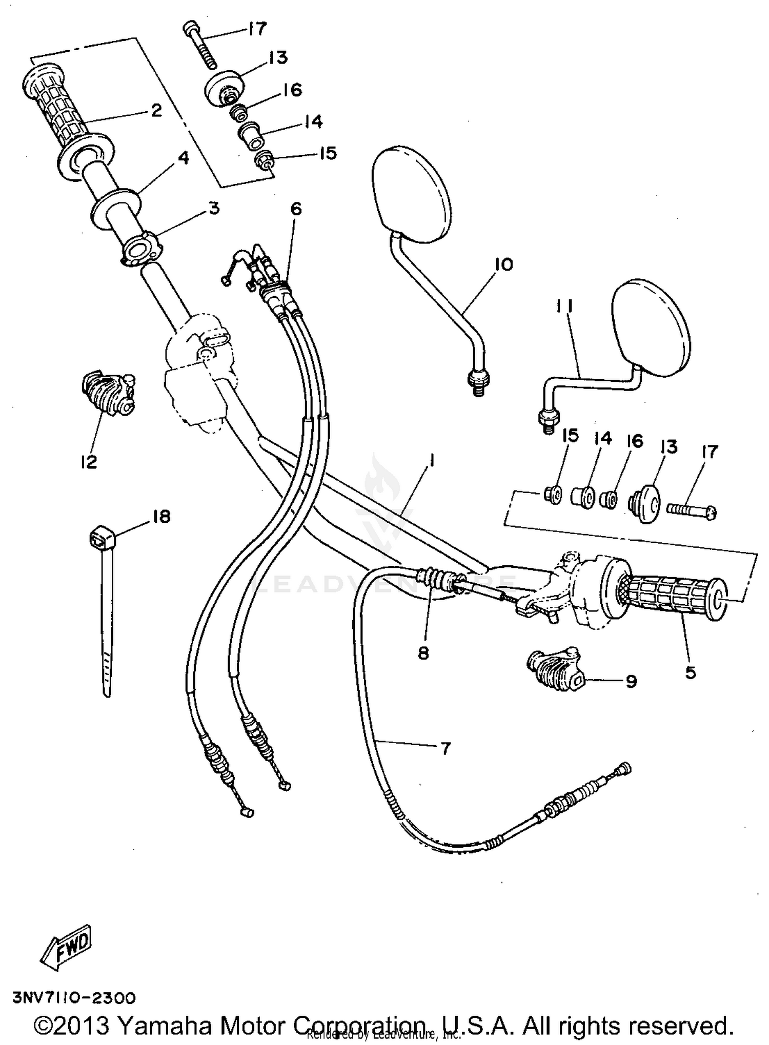 STEERING HANDLE - CABLE