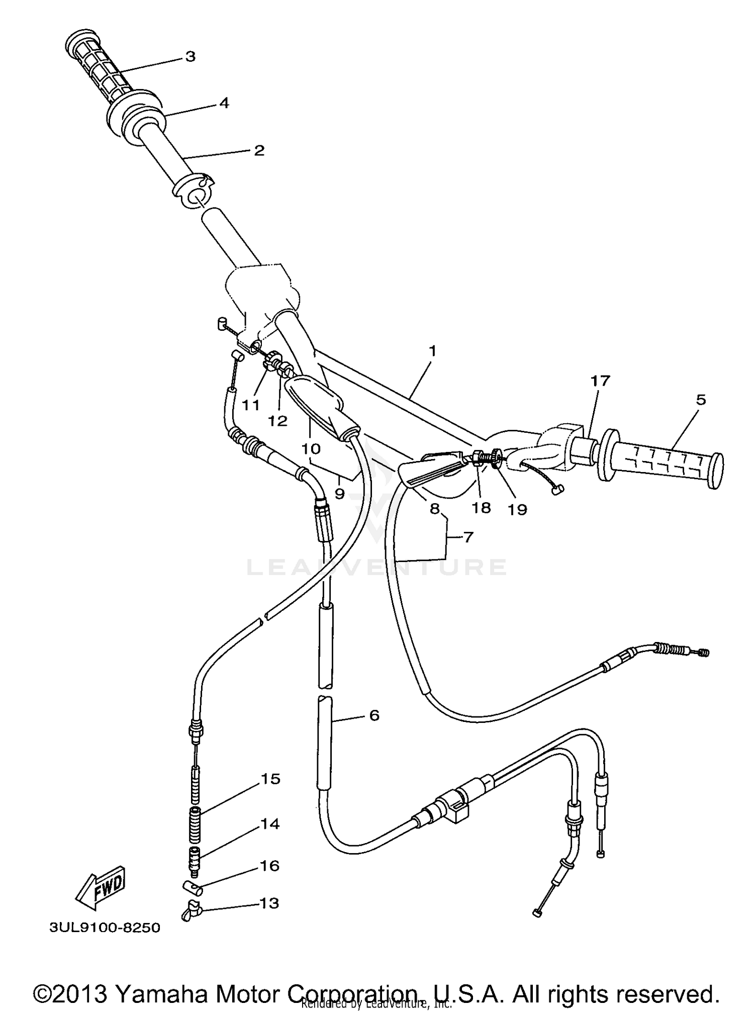 STEERING HANDLE CABLE