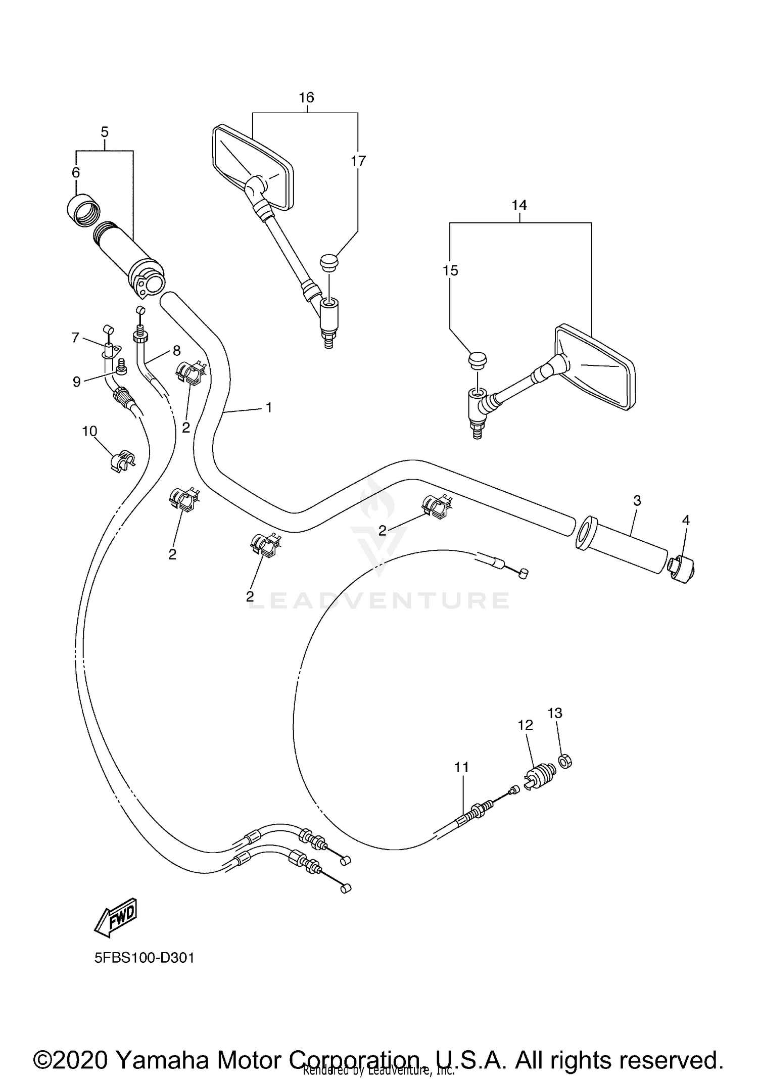 STEERING HANDLE CABLE