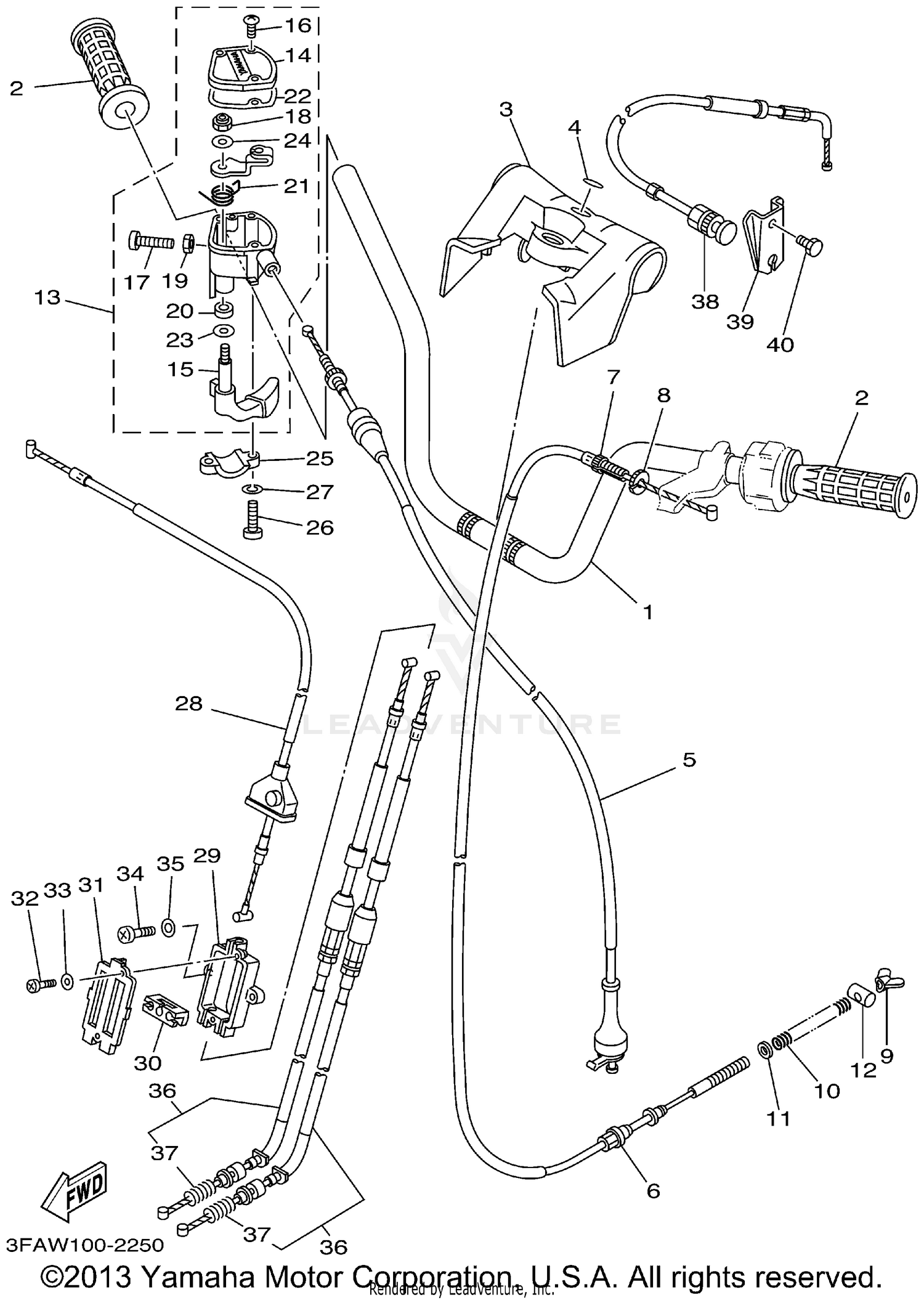 STEERING HANDLE CABLE