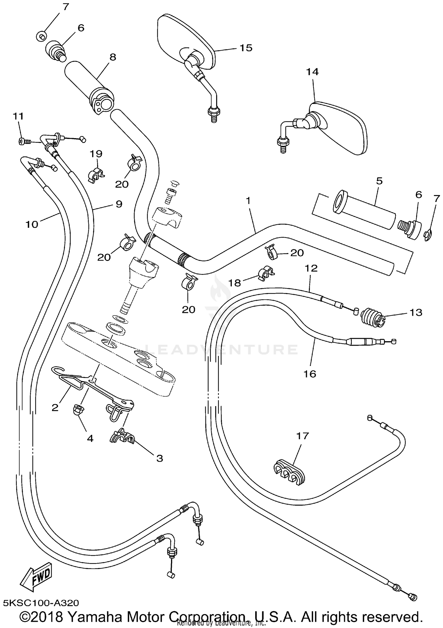 STEERING HANDLE CABLE
