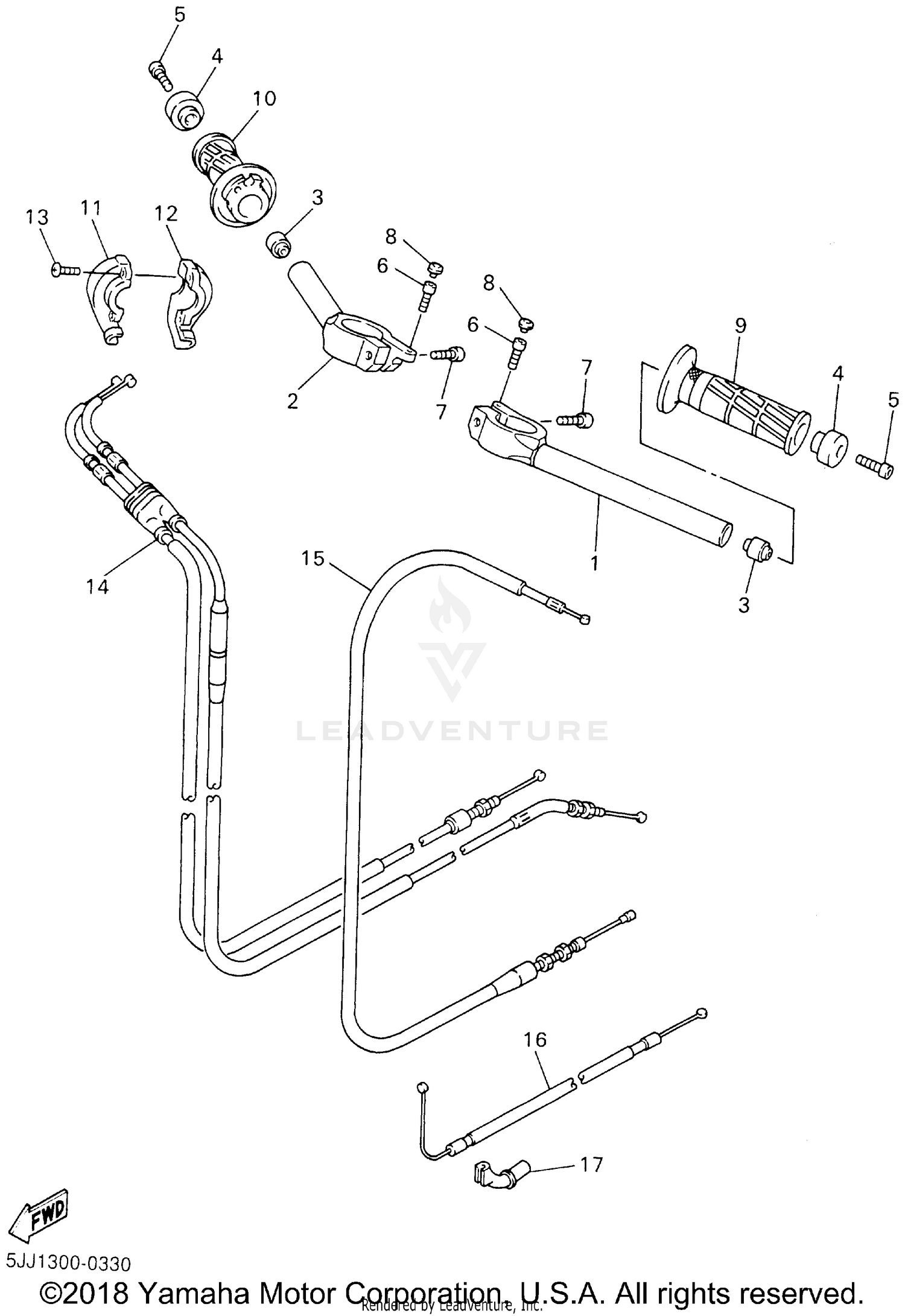 STEERING HANDLE CABLE