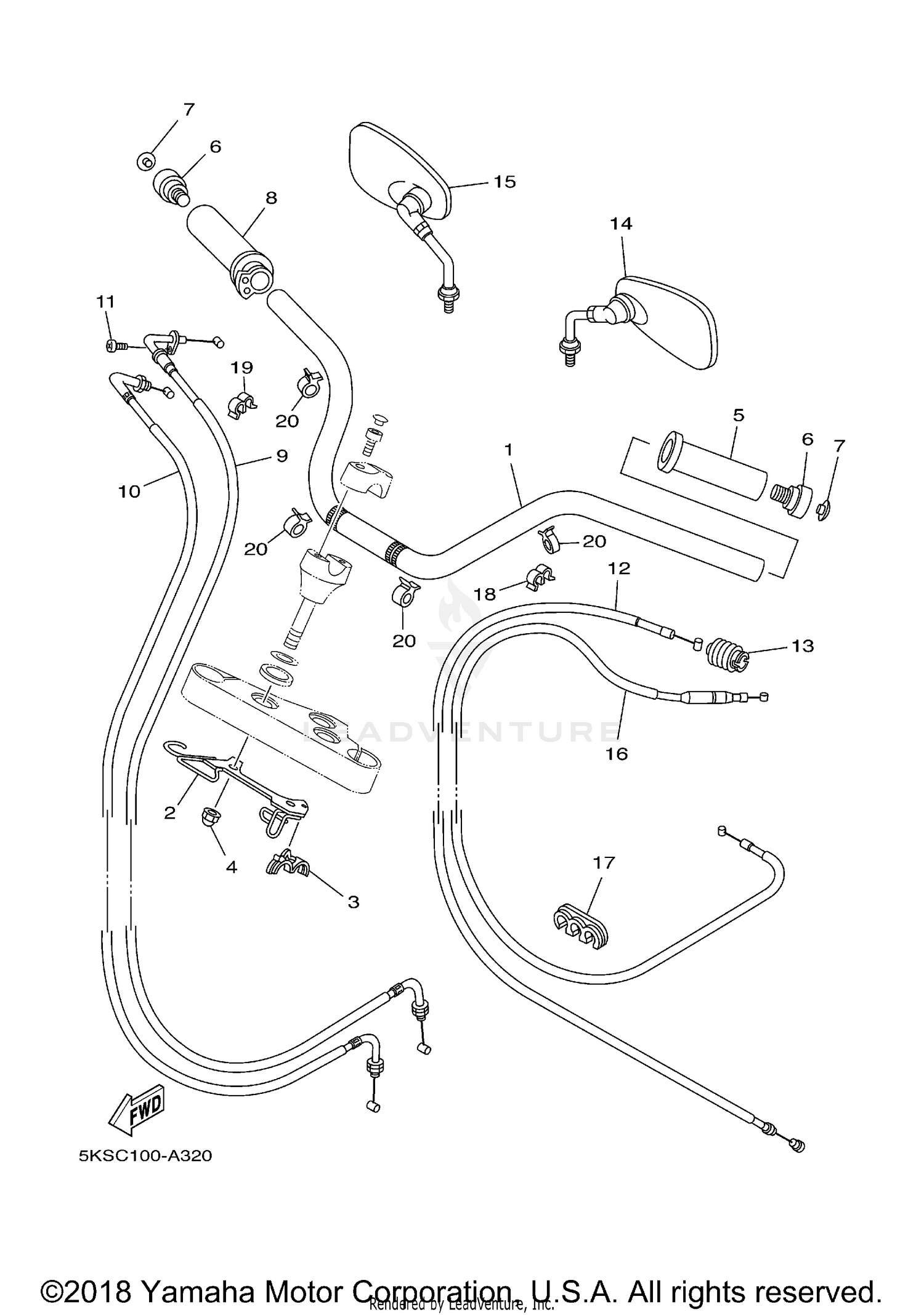 STEERING HANDLE CABLE