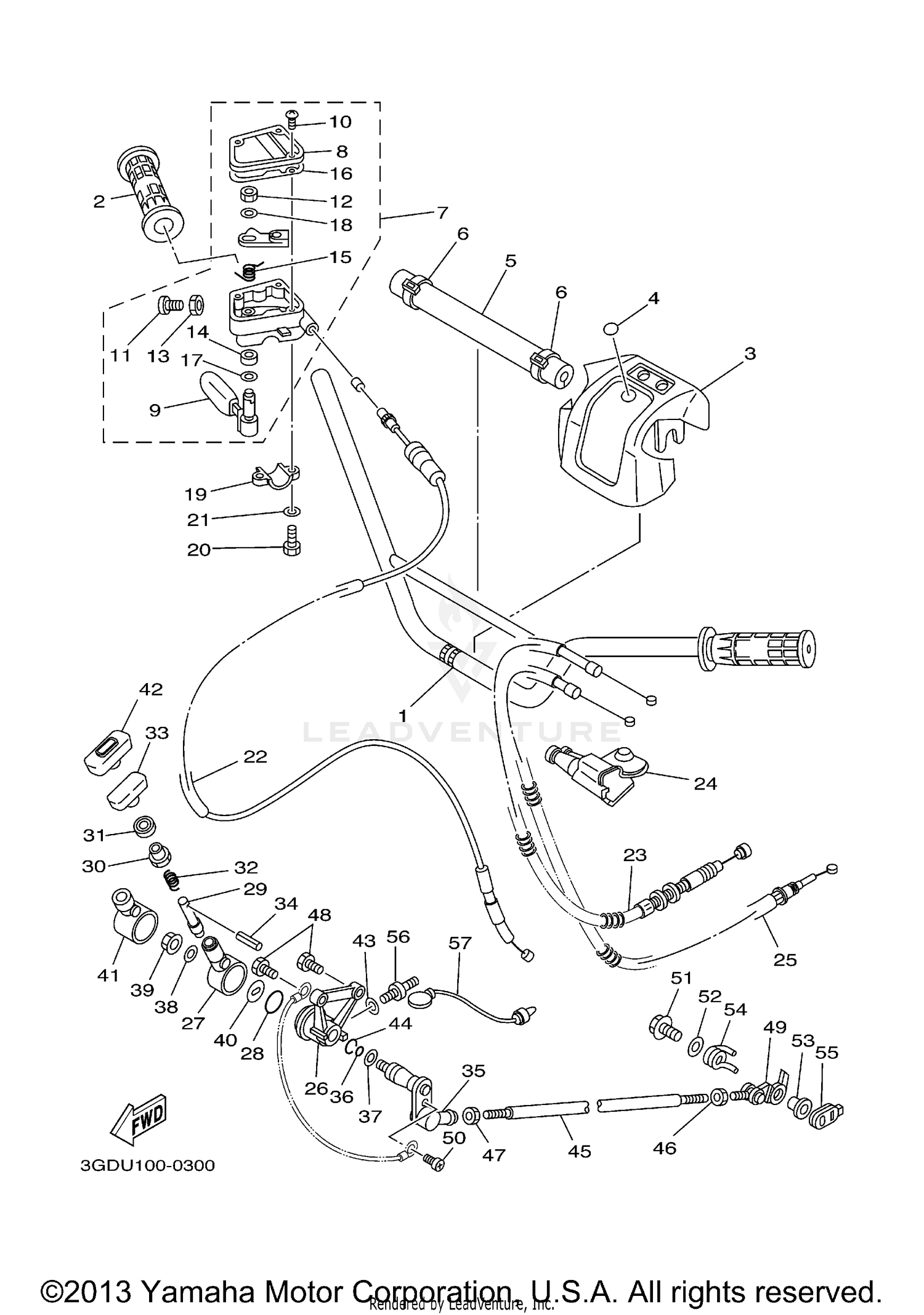 STEERING HANDLE CABLE