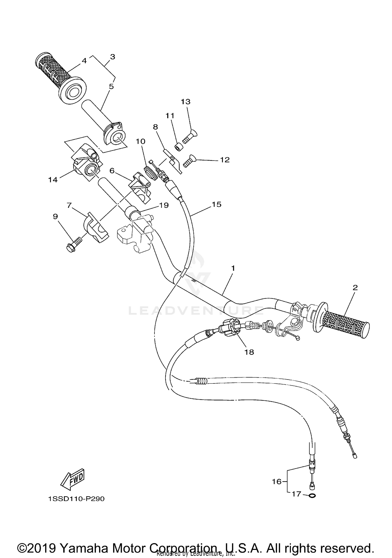STEERING HANDLE CABLE