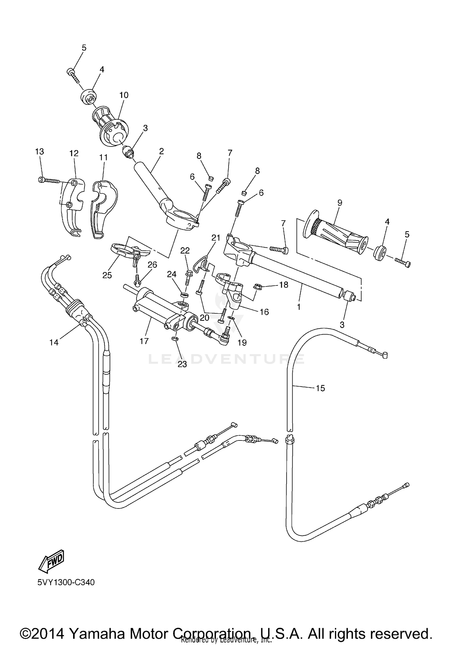 STEERING HANDLE CABLE