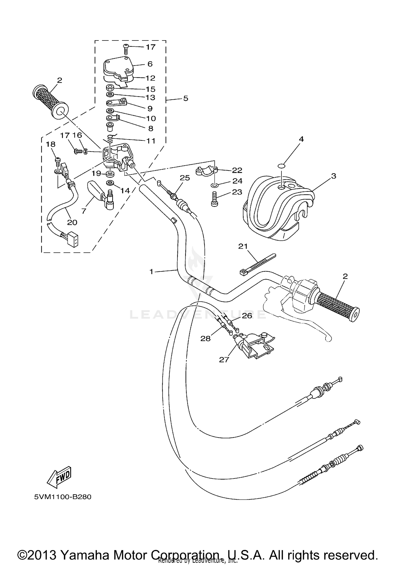 STEERING HANDLE CABLE