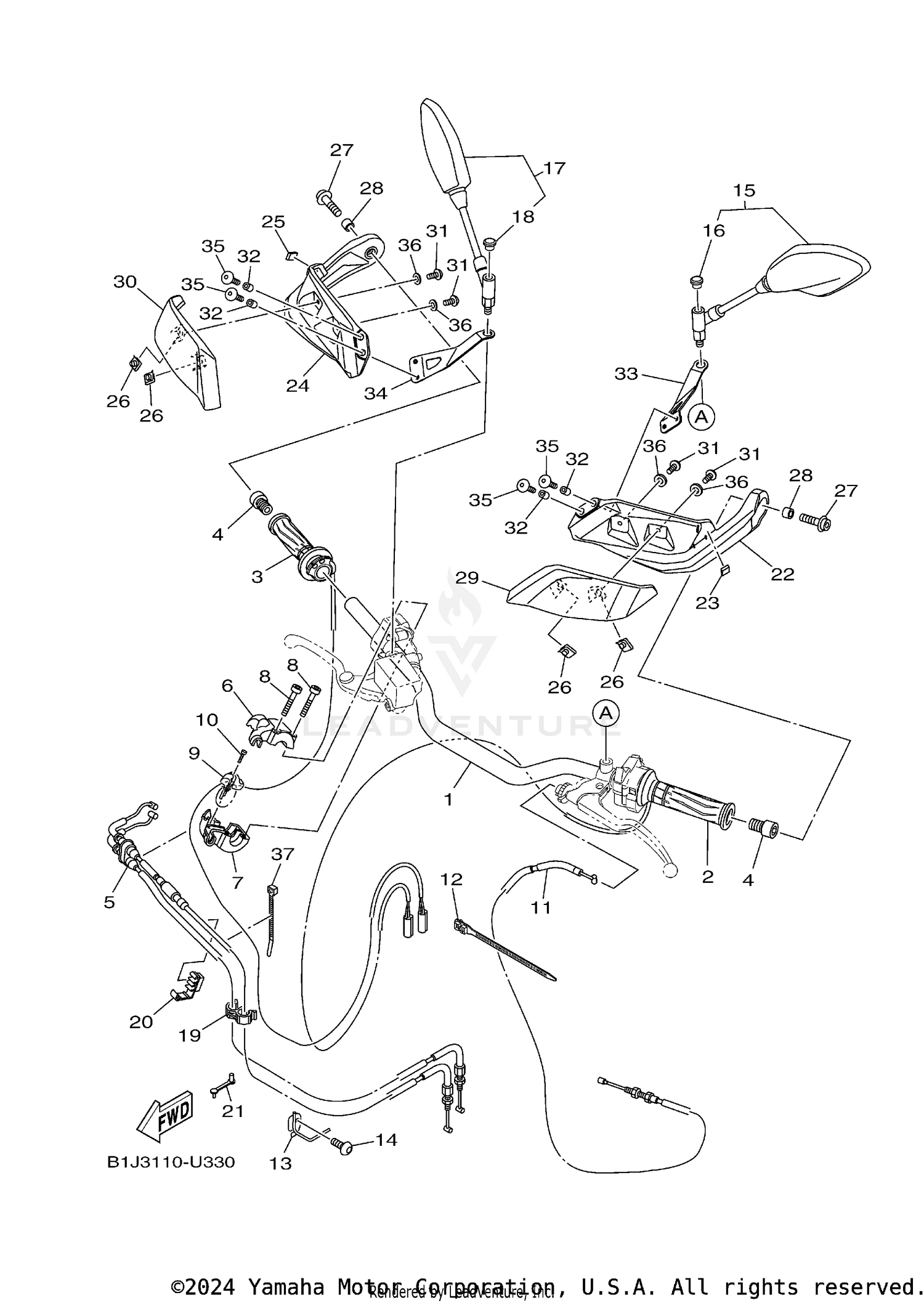 STEERING HANDLE CABLE