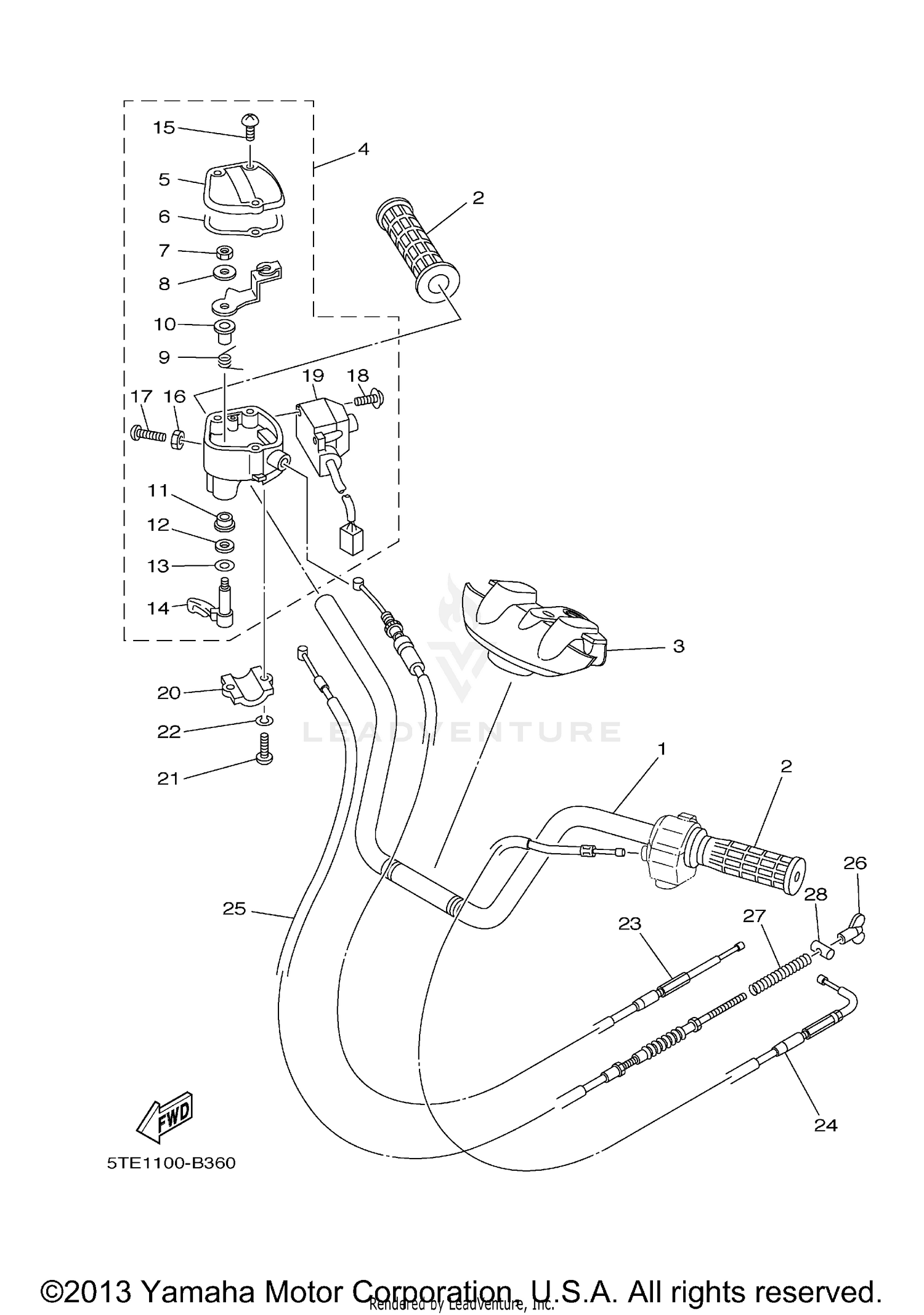 STEERING HANDLE CABLE