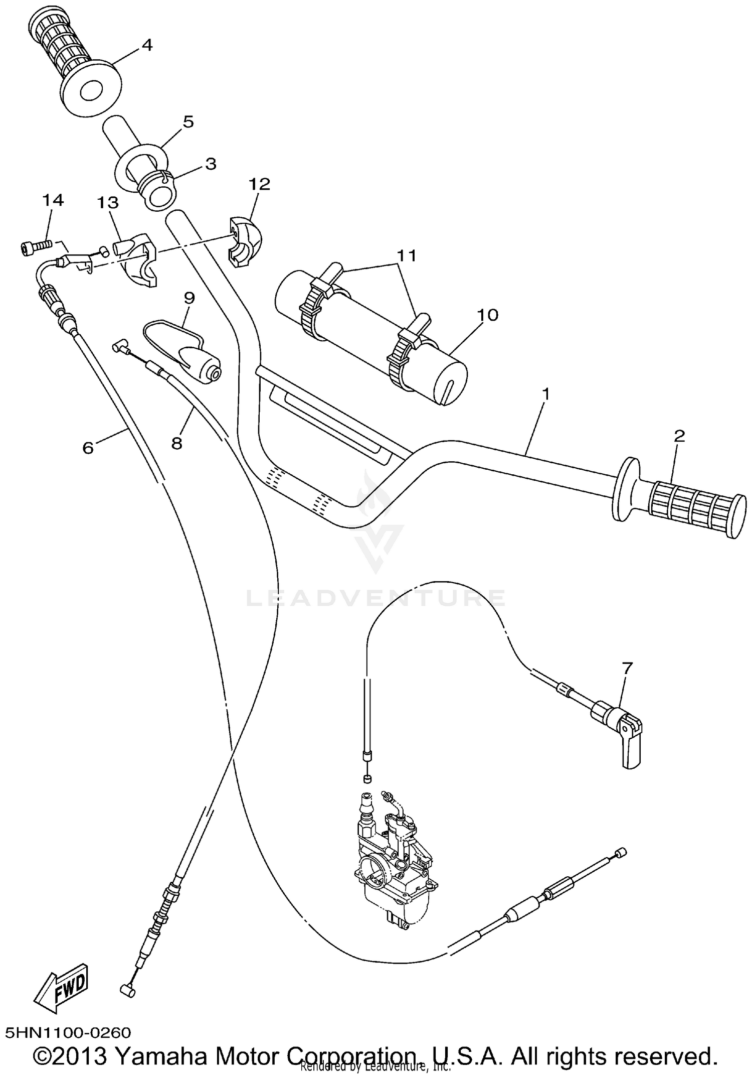 STEERING HANDLE CABLE