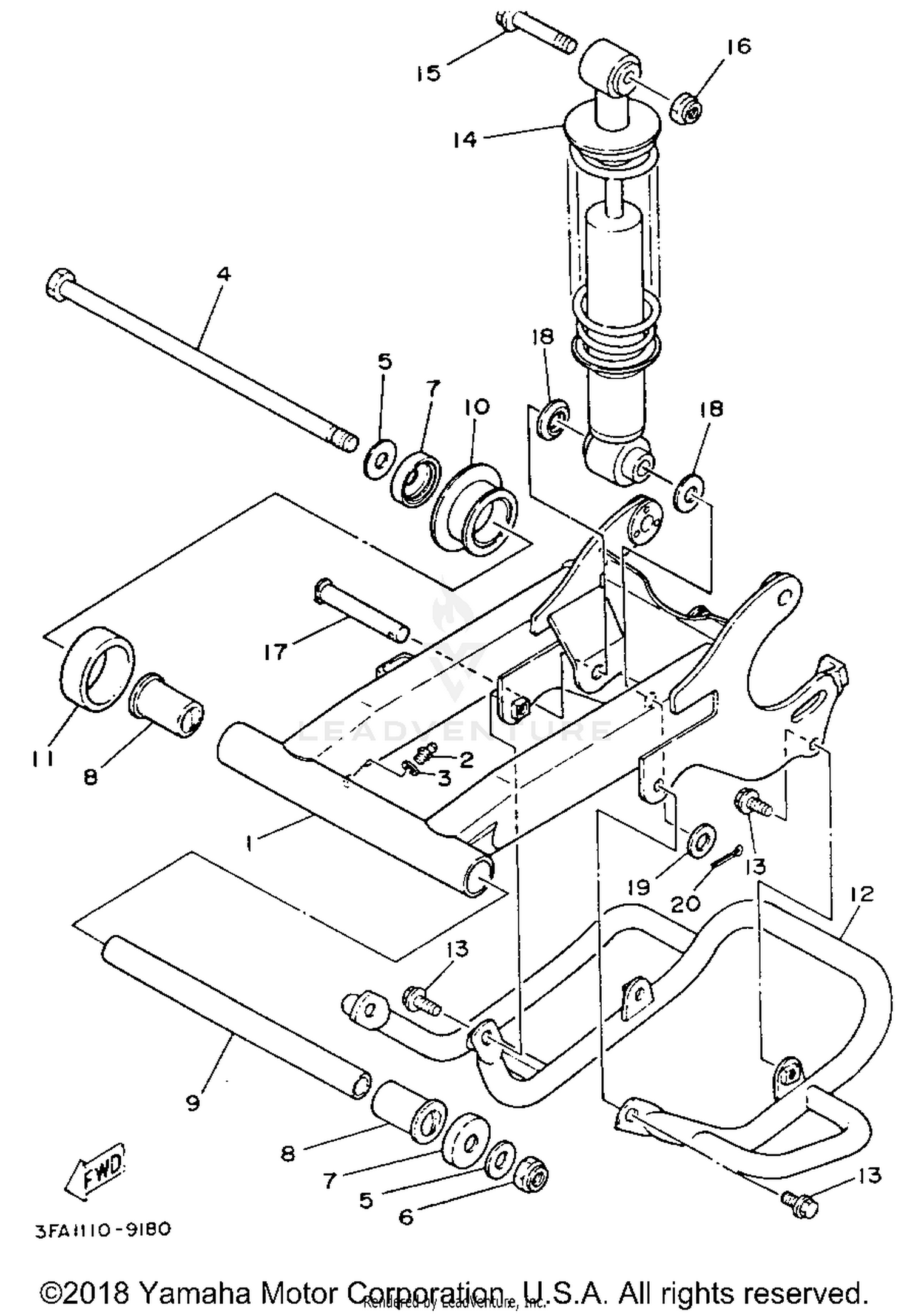 SWING ARM - REAR SHOCKS