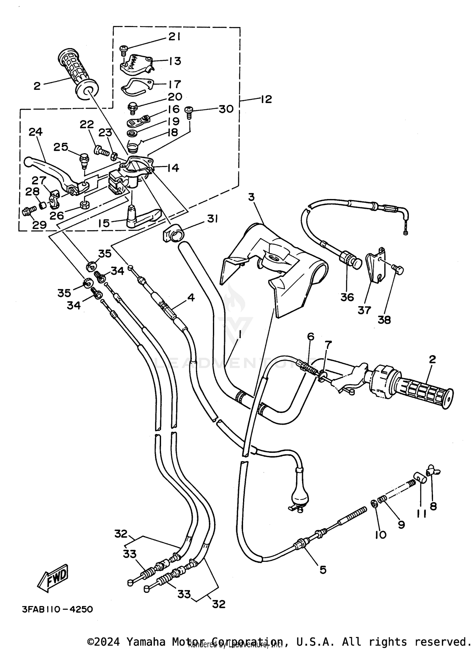STEERING HANDLE CABLE