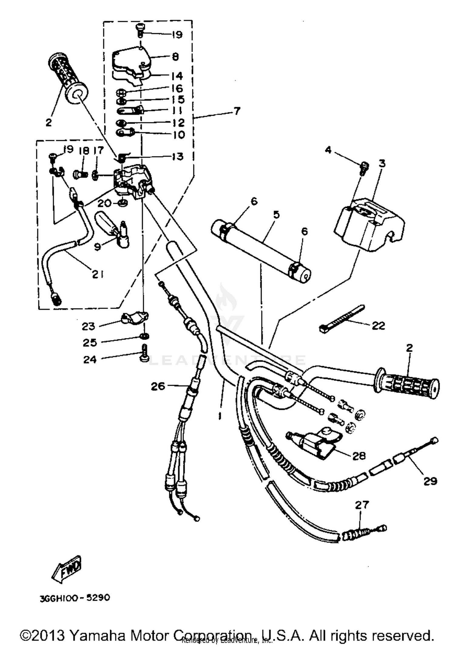 STEERING HANDLE CABLE